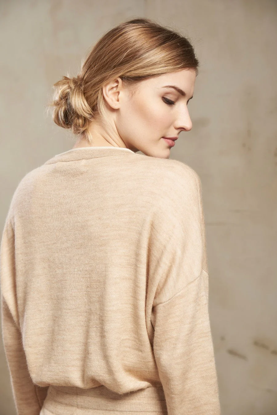 Redhill Sweater Cotton & Baby Alpaca Color Beige - Image 2