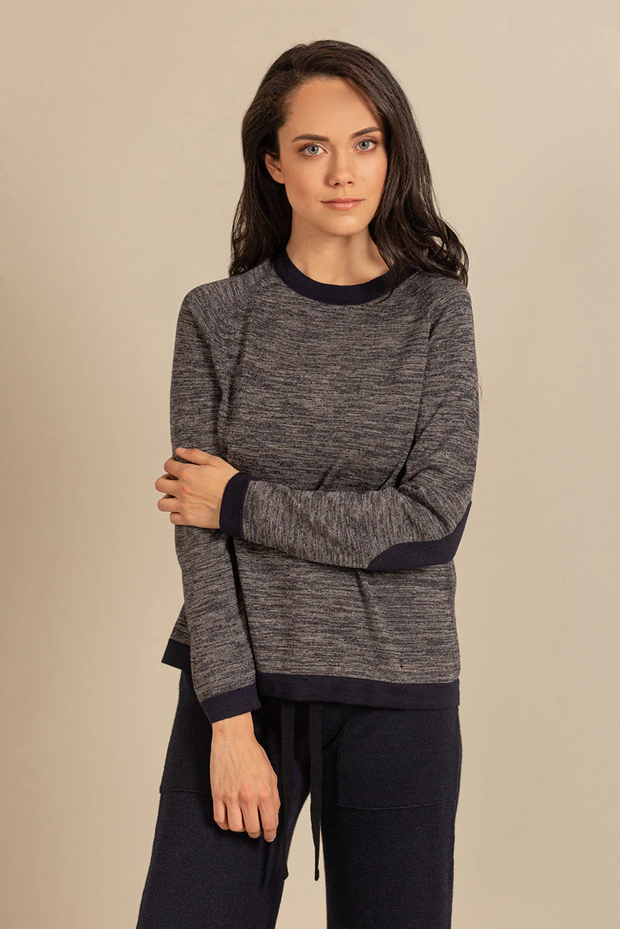 Unqua Sweater Cotton & Baby Alpaca Color Golondrina