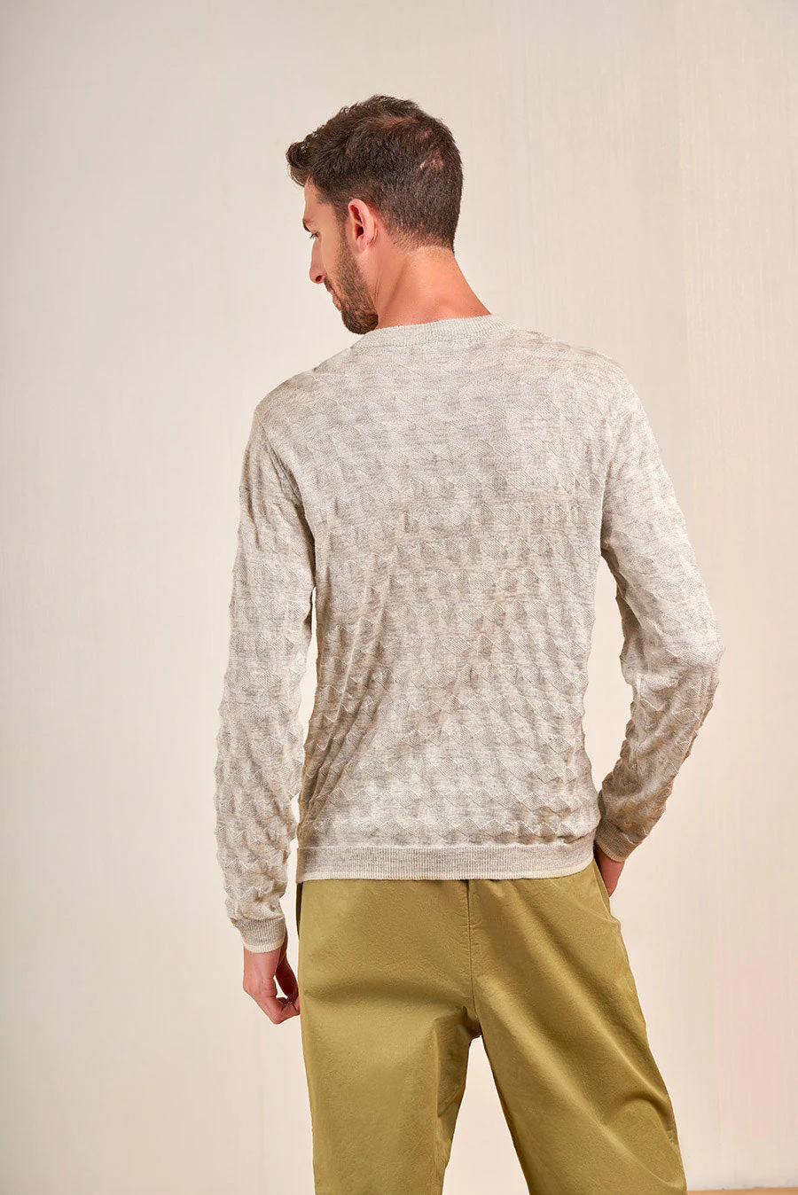 Vasquez Sweater Baby Alpaca Color Penguin&Ecru - Image 2