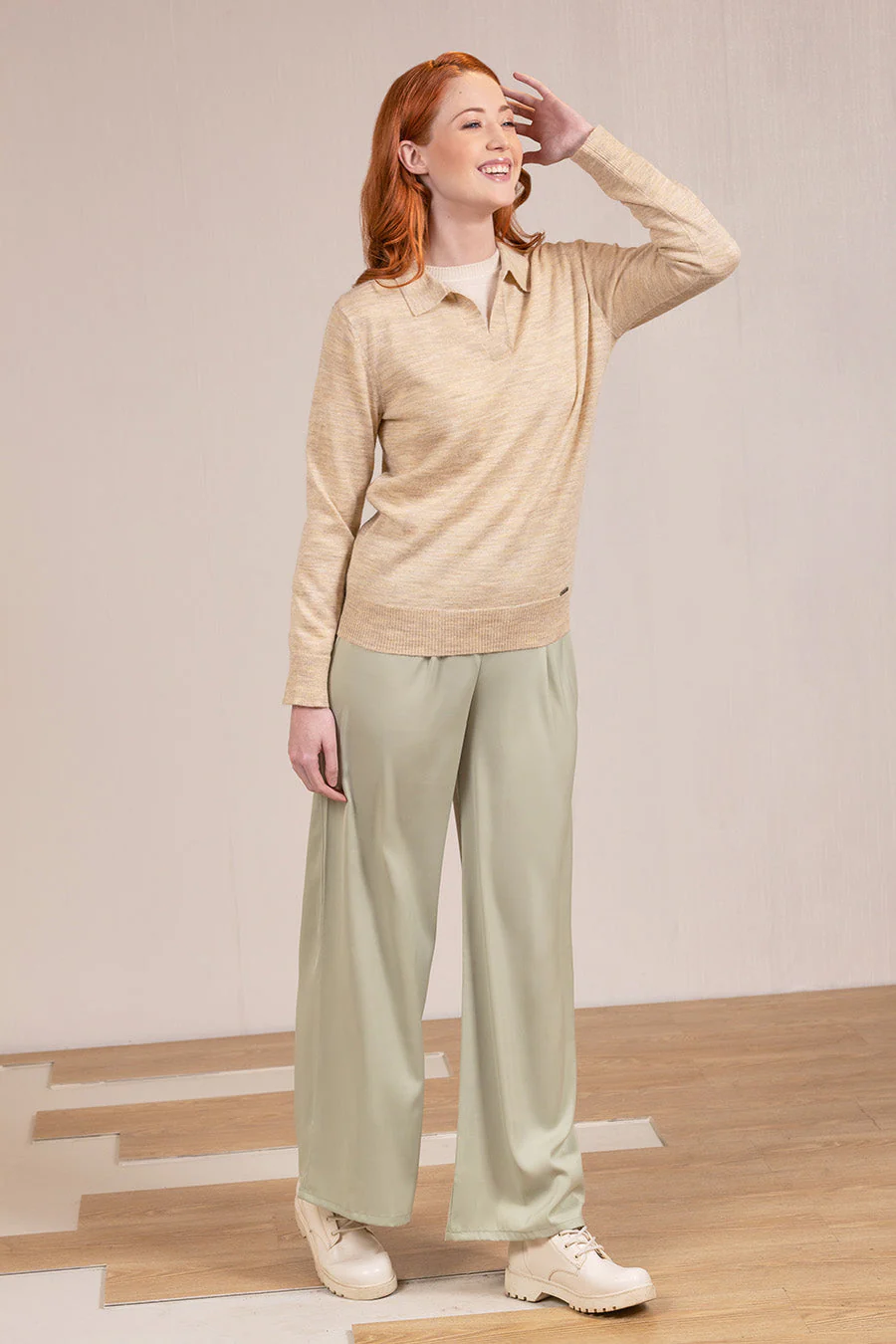 Vercelli Sweater Baby Alpaca Color Cream - Image 3