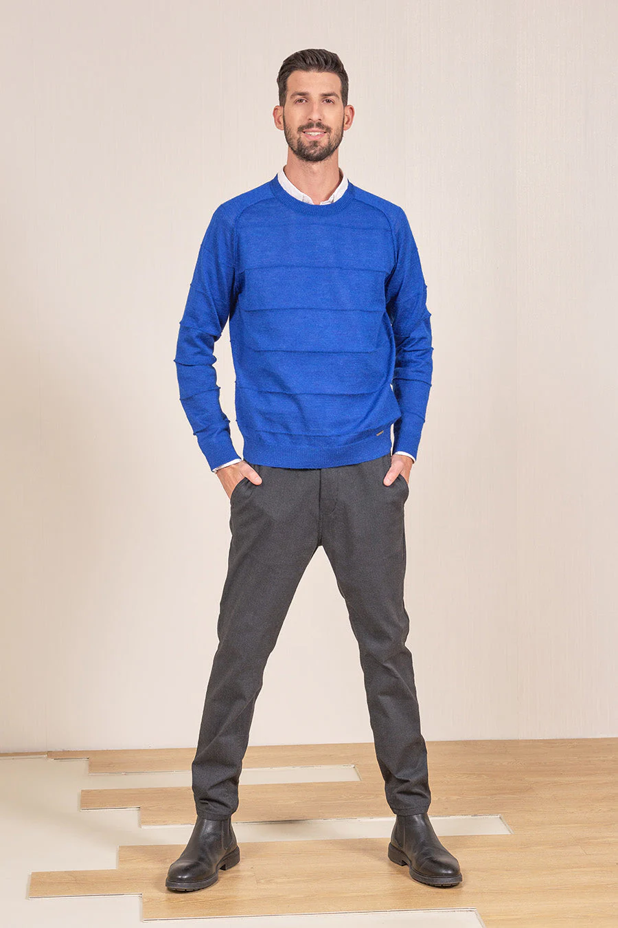 Versus Sweater Baby Alpaca Color Blu - Image 3