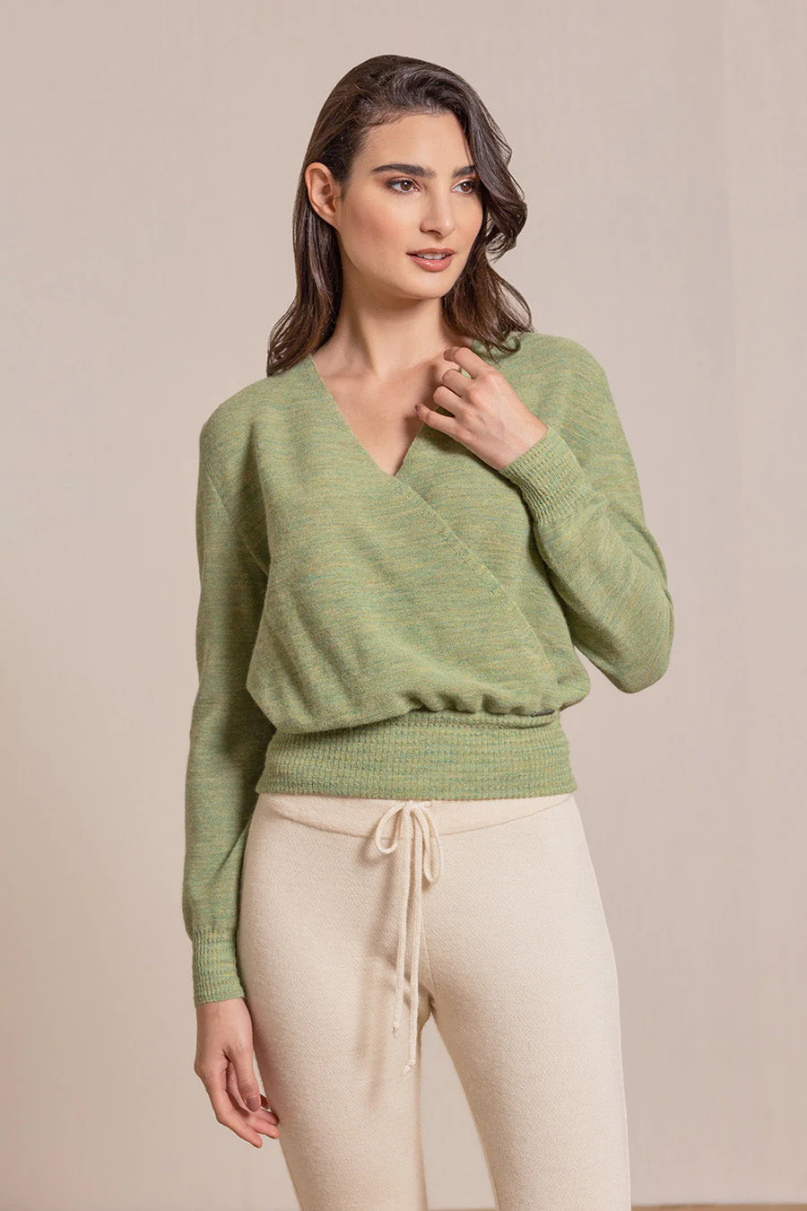 Violin Sweater Baby Alpaca Color Leaf