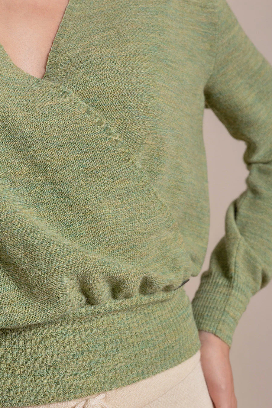 Violin Sweater Baby Alpaca Color Leaf - Image 4