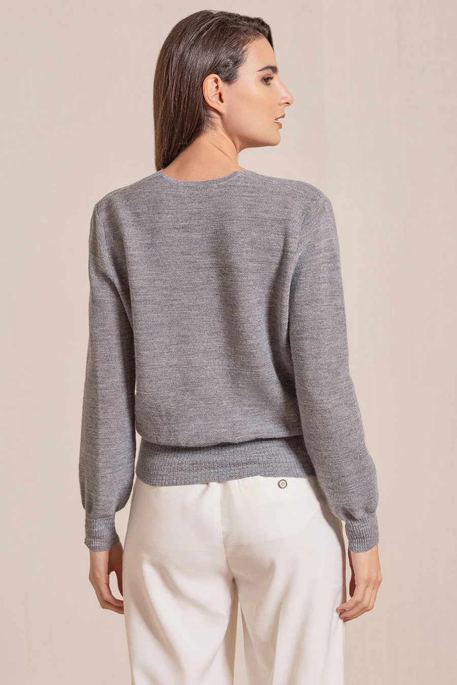 Violin Sweater Baby Alpaca Color Smoke - Image 2