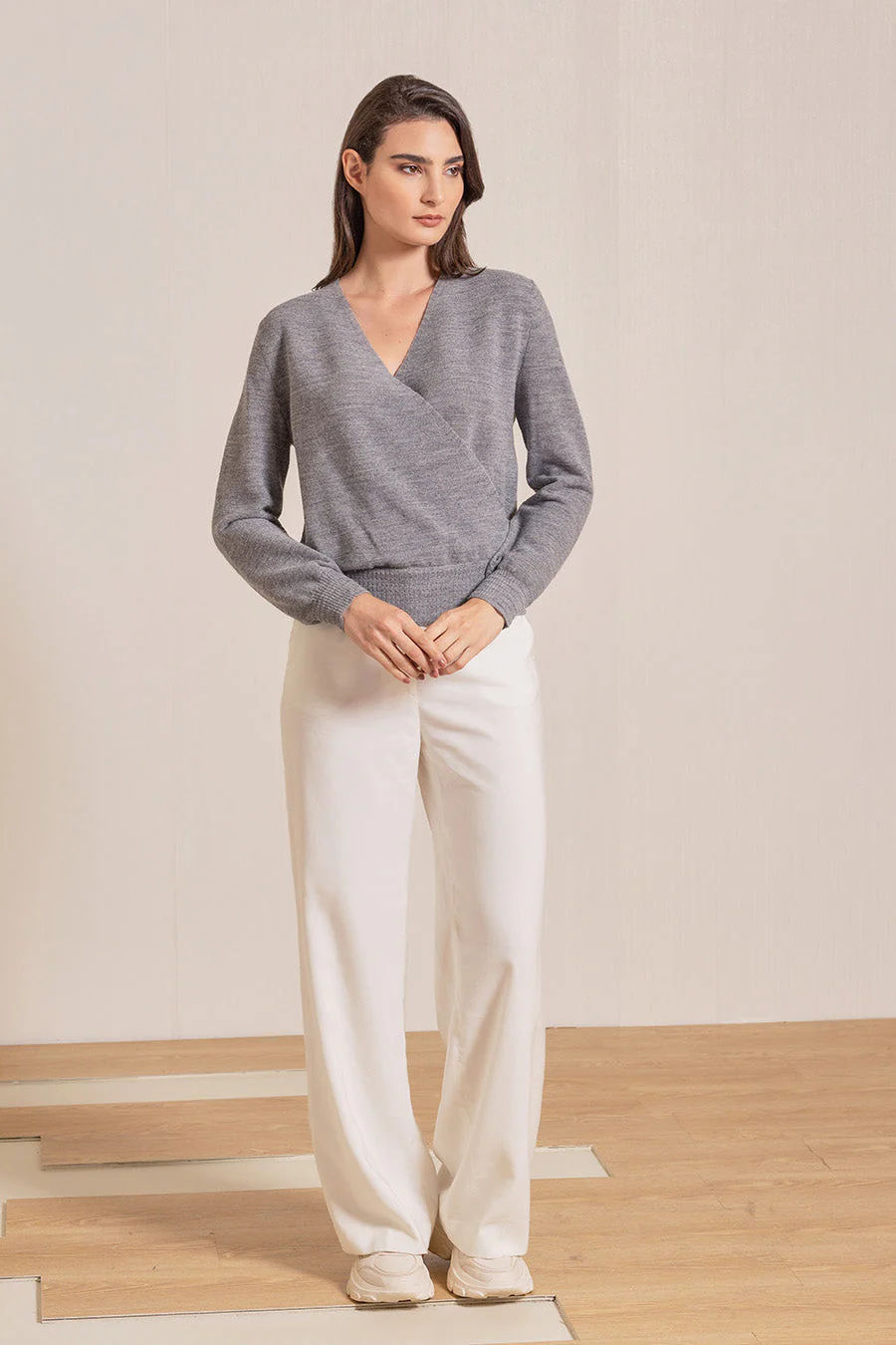 Violin Sweater Baby Alpaca Color Smoke - Image 3