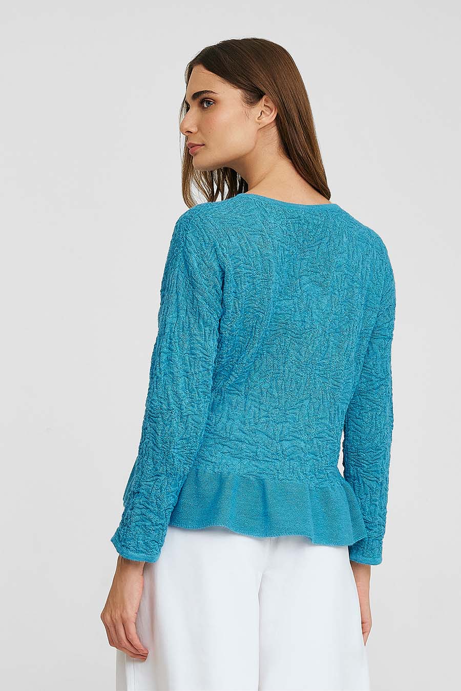 Wake Up Sweater Baby Alpaca & Silk Color Turquoise - Image 3