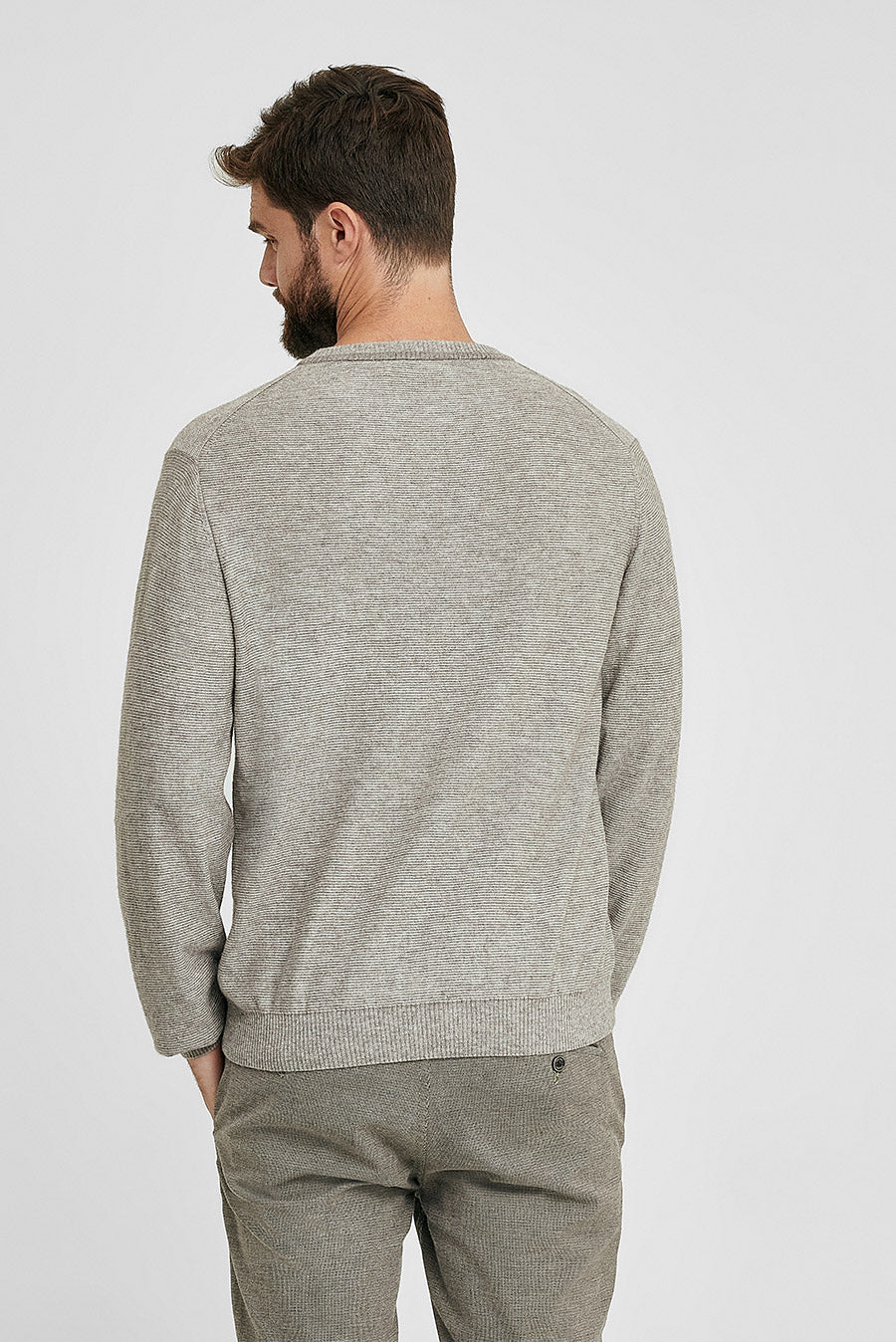 Walburg Sweater Cotton & Baby Alpaca Color Grey - Image 3