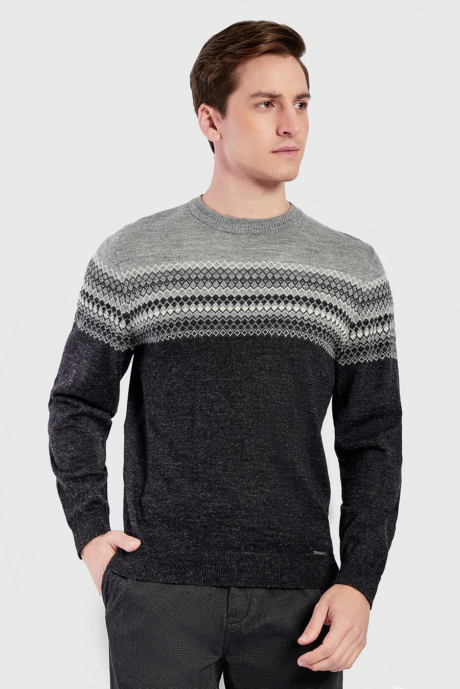 Wallace Sweater Baby Alpaca Color Antracite - Image 2