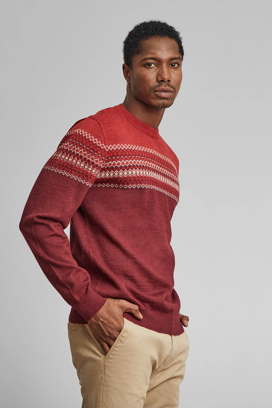 Wallace Sweater Baby Alpaca Color Bloodstone - Image 2