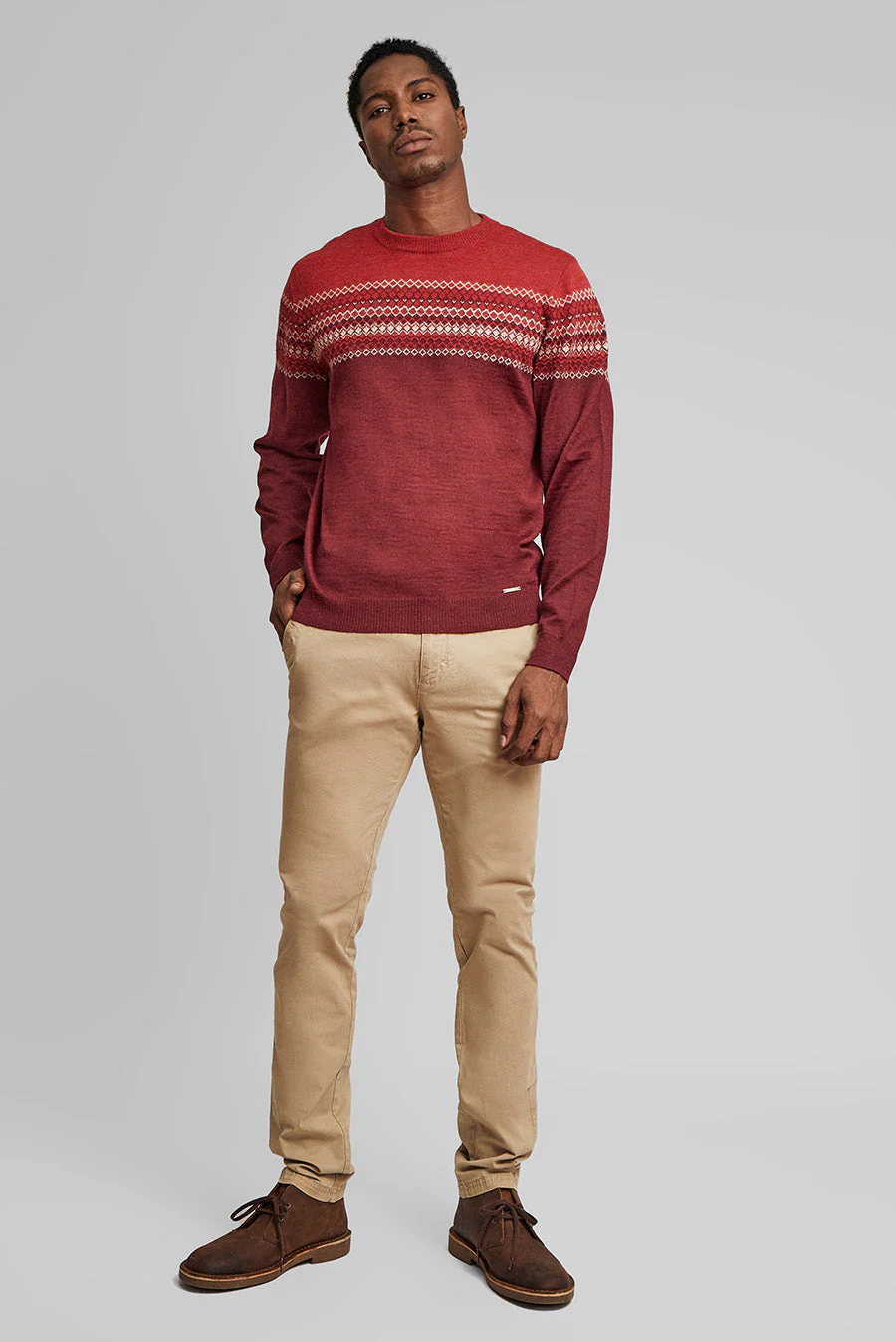 Wallace Sweater Baby Alpaca Color Bloodstone - Image 4