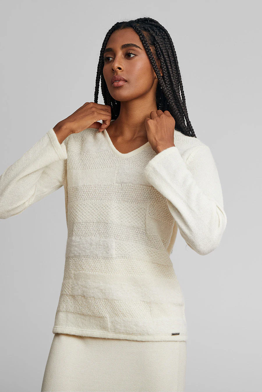 Wannabe Sweater Baby Alpaca Color Ecru - Image 2