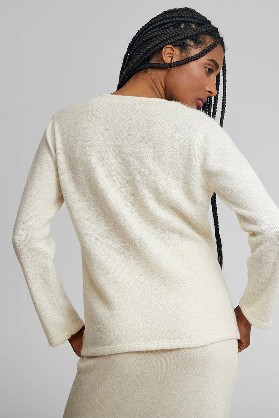 Wannabe Sweater Baby Alpaca Color Ecru - Image 3