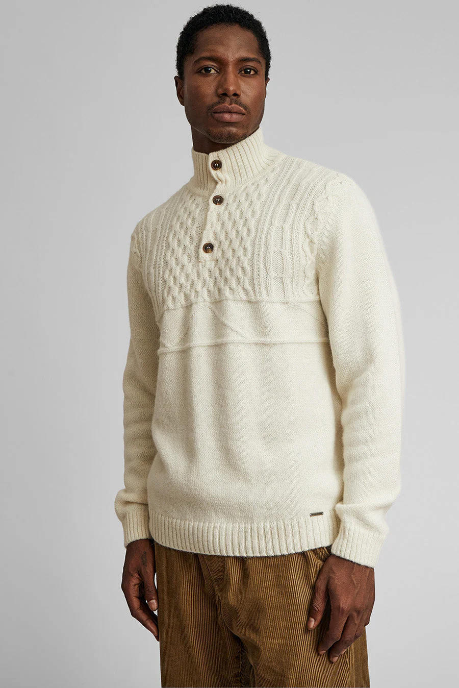 Watch Sweater Baby Alpaca Color Ecru - Image 2