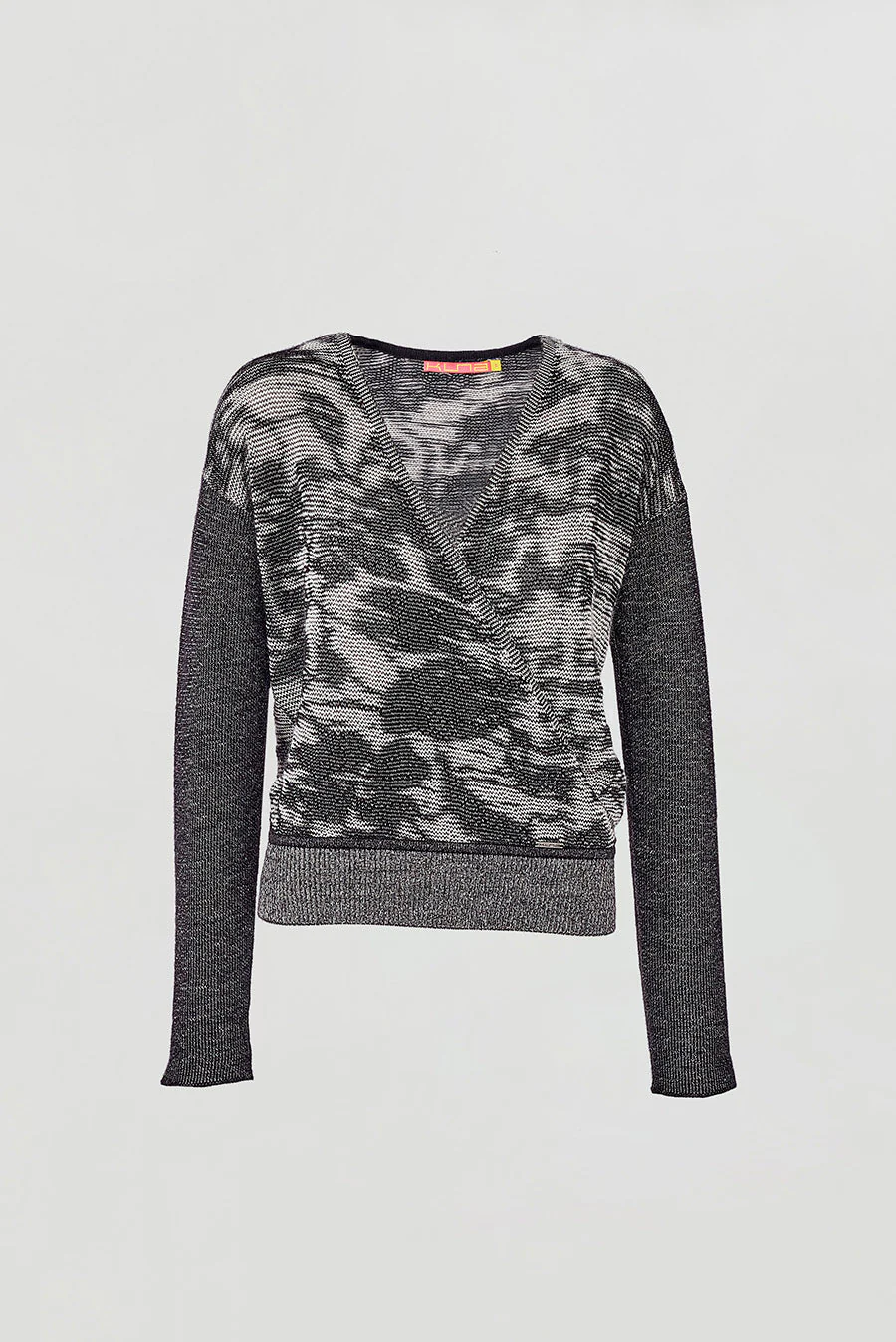 Wednesday Sweater Baby Alpaca Color B&W
