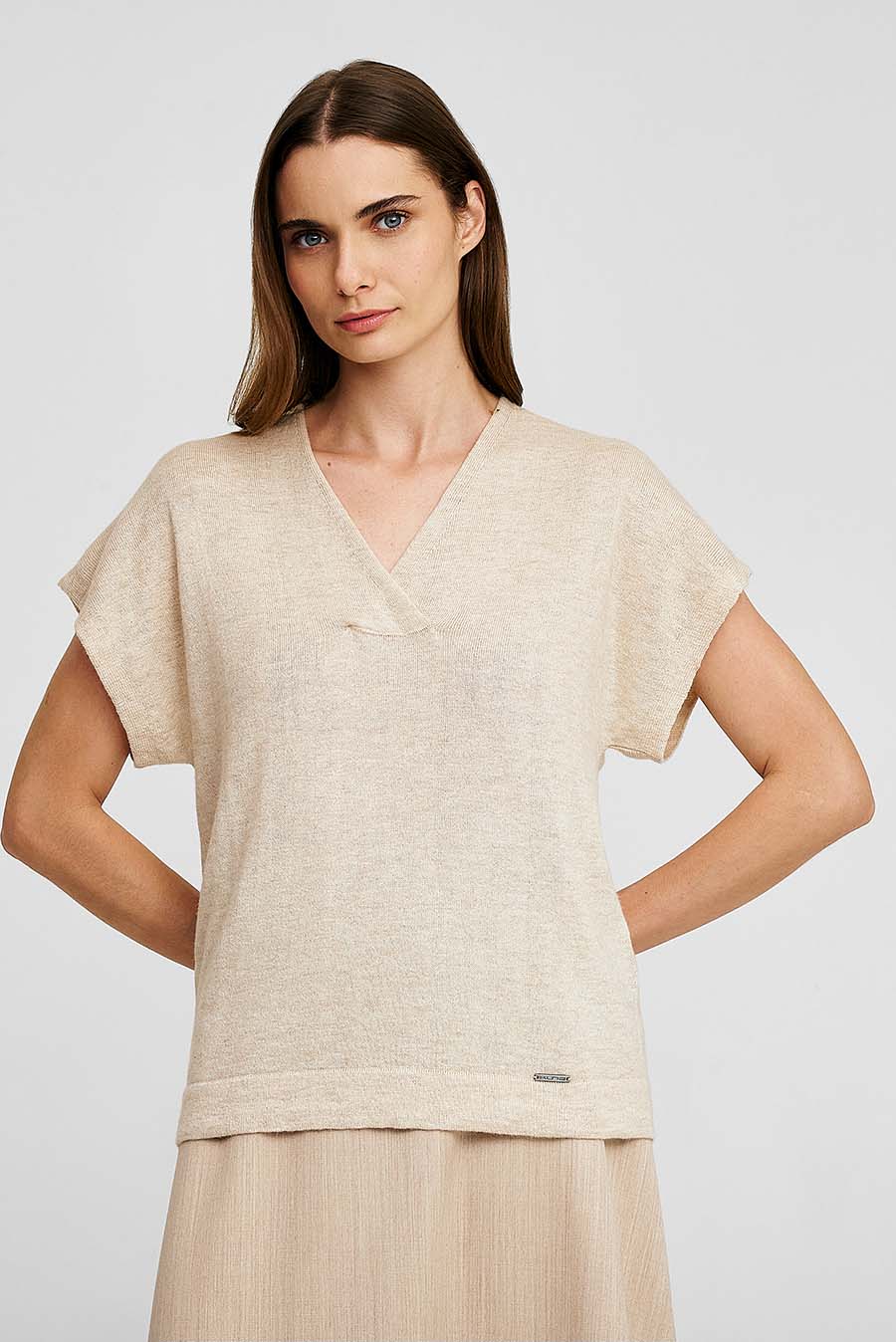 Welea Sweater Cotton & Baby Alpaca Color Beige - Image 2