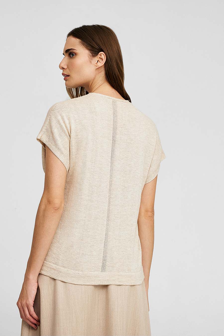 Welea Sweater Cotton & Baby Alpaca Color Beige - Image 3