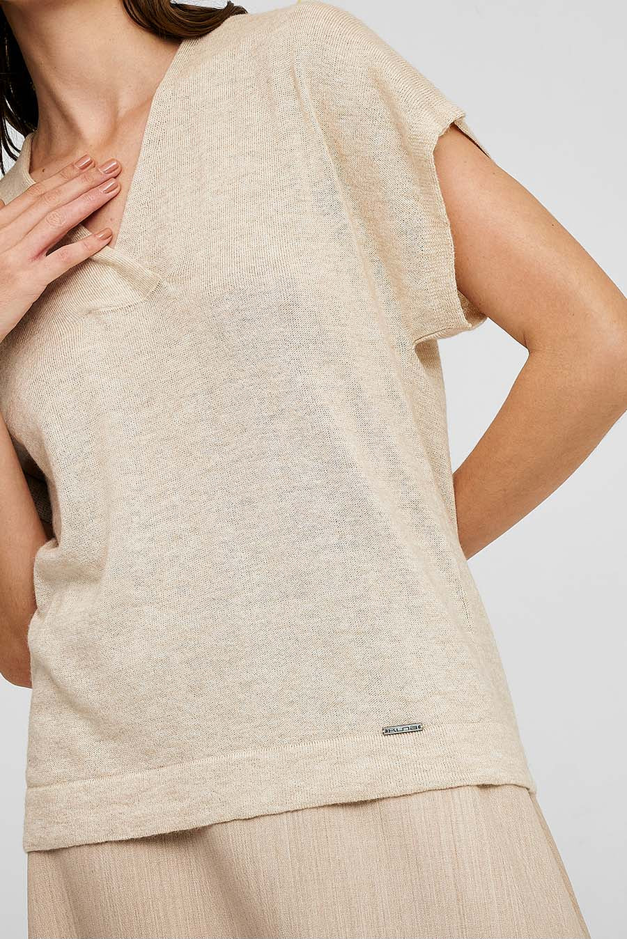 Welea Sweater Cotton & Baby Alpaca Color Beige - Image 5