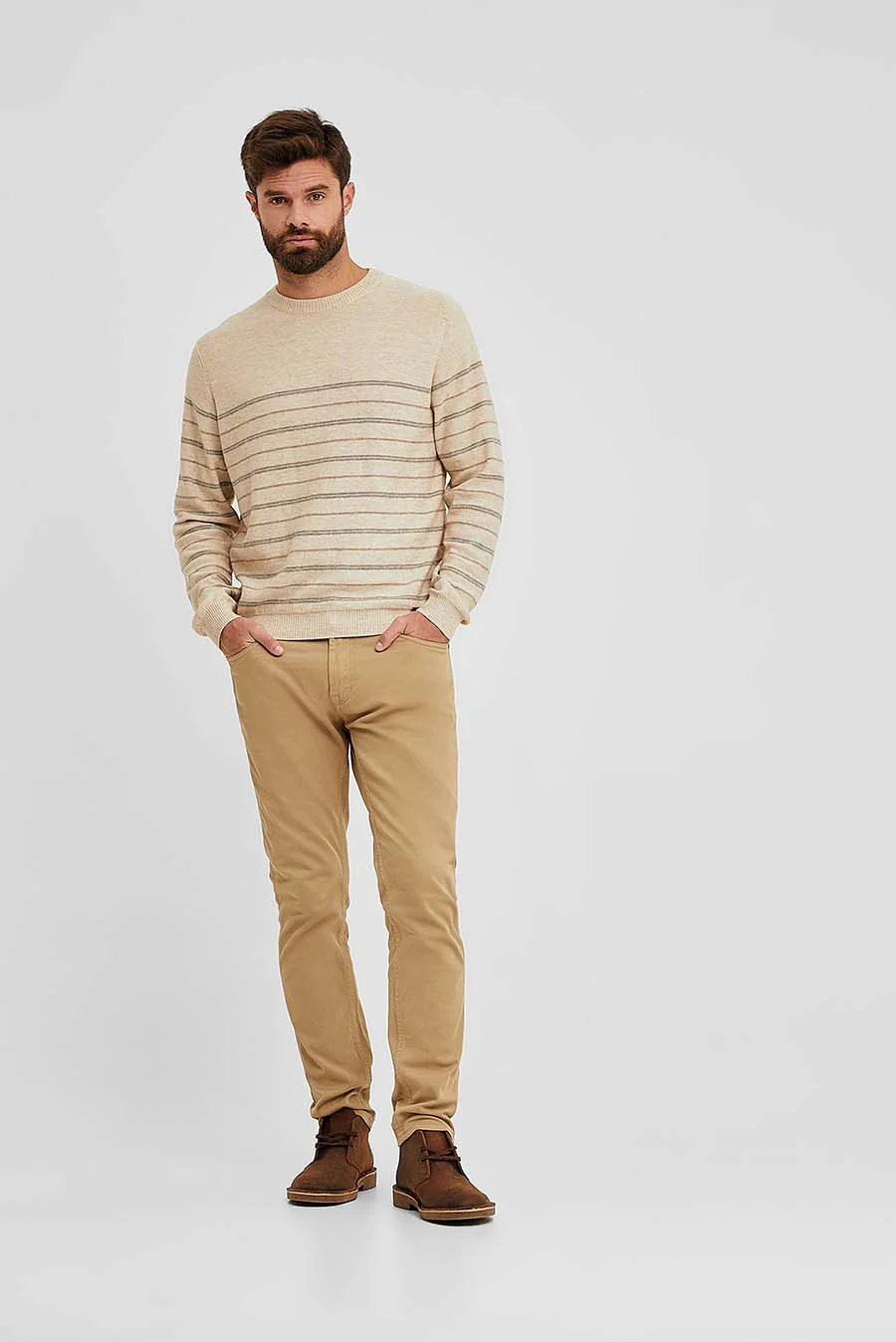 Westminster Sweater Cotton & Baby Alpaca Color Beige - Image 4