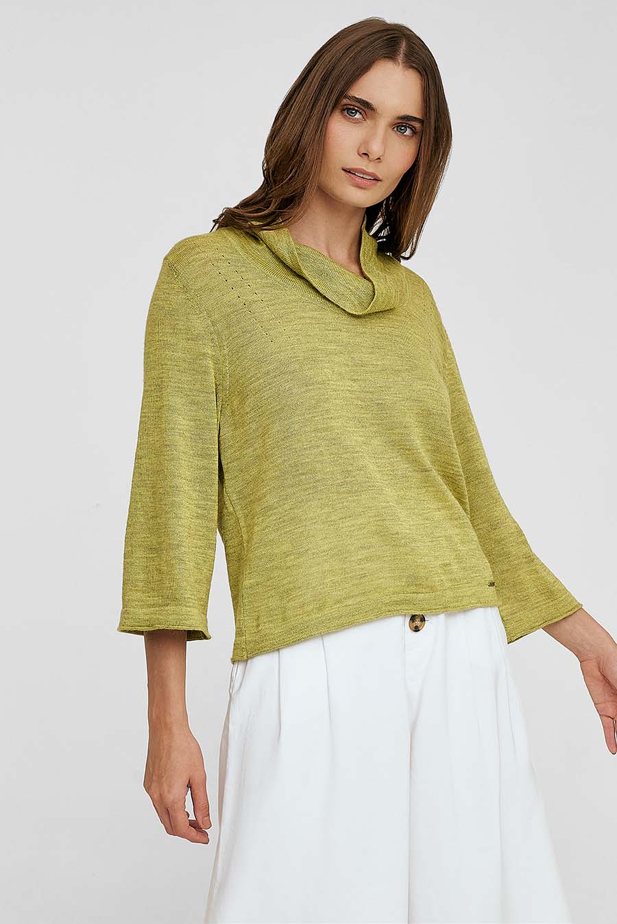 When Sweater Baby Alpaca & Silk Color Green - Image 2