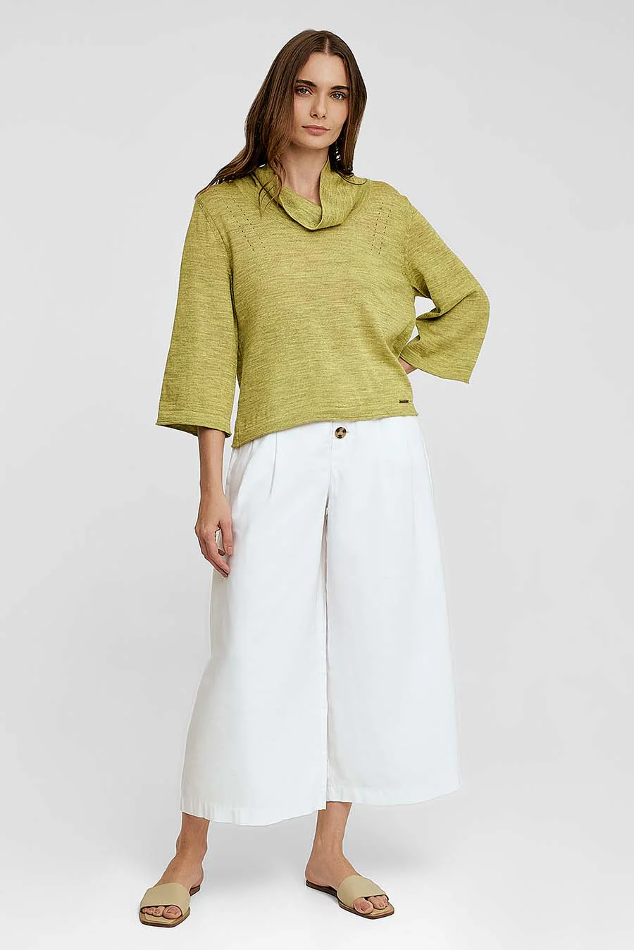 When Sweater Baby Alpaca & Silk Color Green - Image 4
