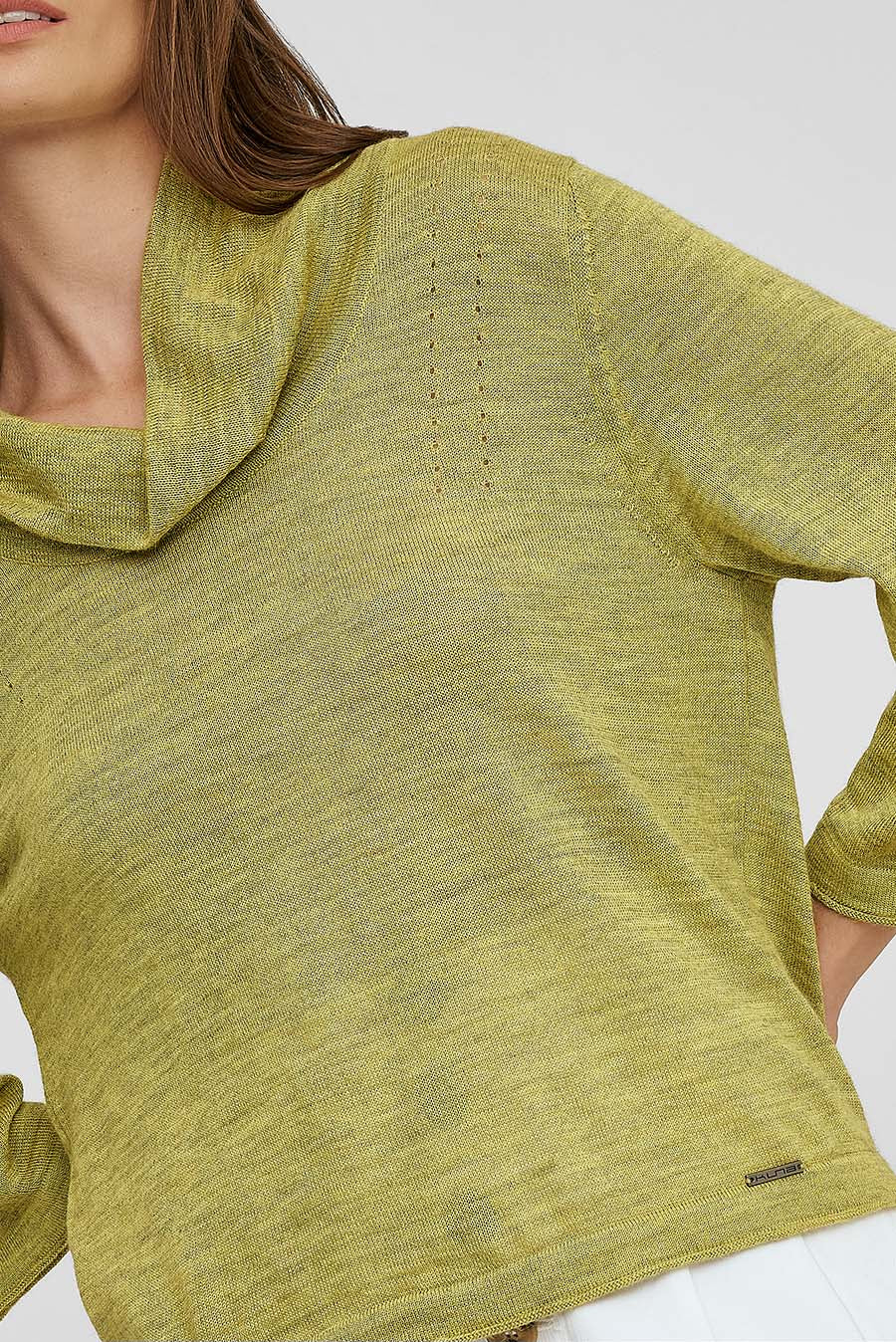 When Sweater Baby Alpaca & Silk Color Green - Image 5