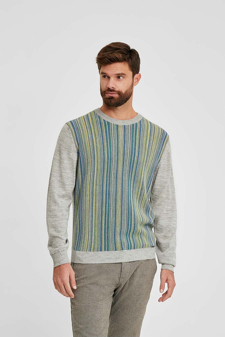 Whitman Sweater Cotton & Baby Alpaca Color Grey - Image 2