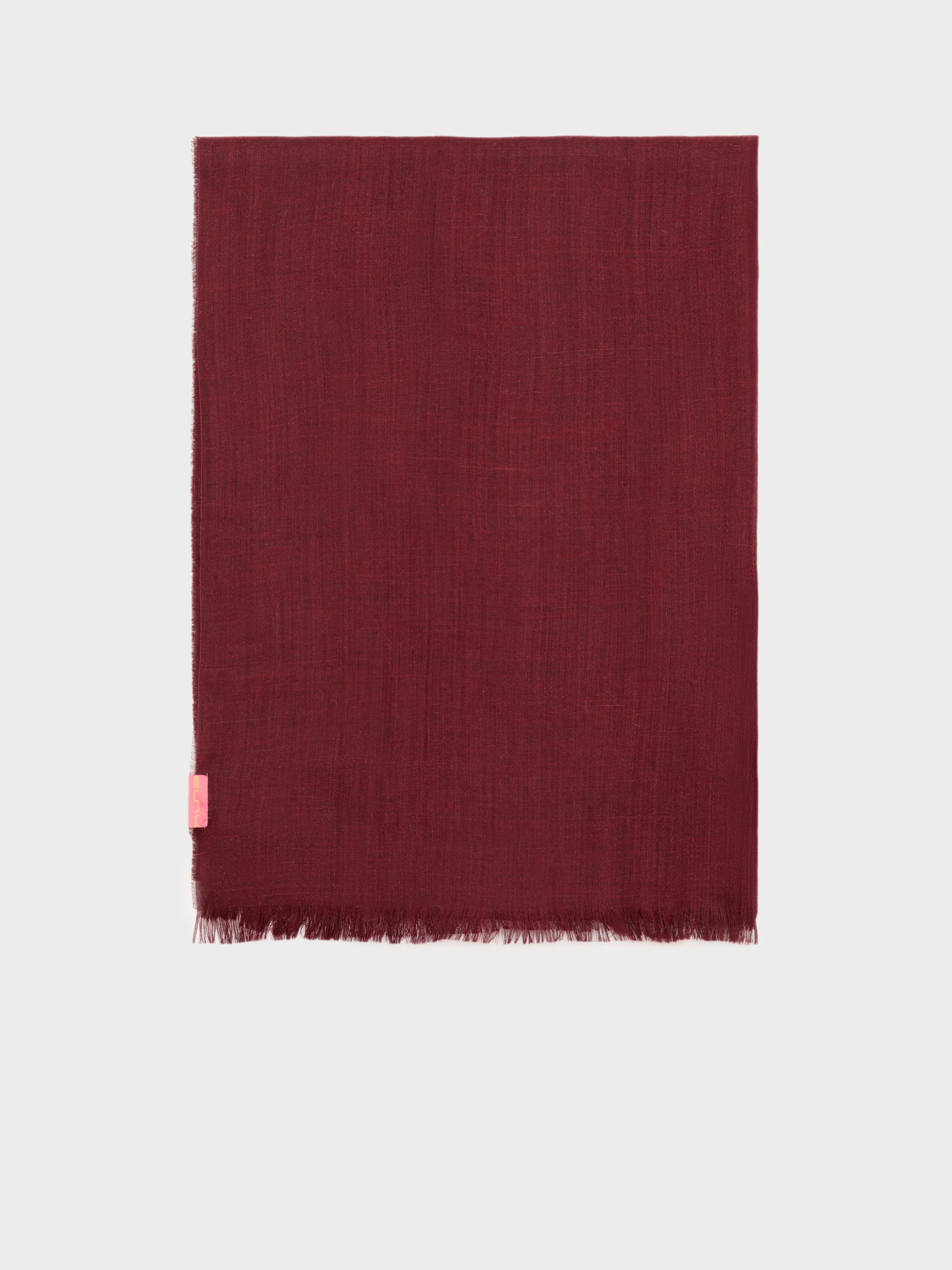 Teaberry Shawl Baby Alpaca Color Cherry - Image 2
