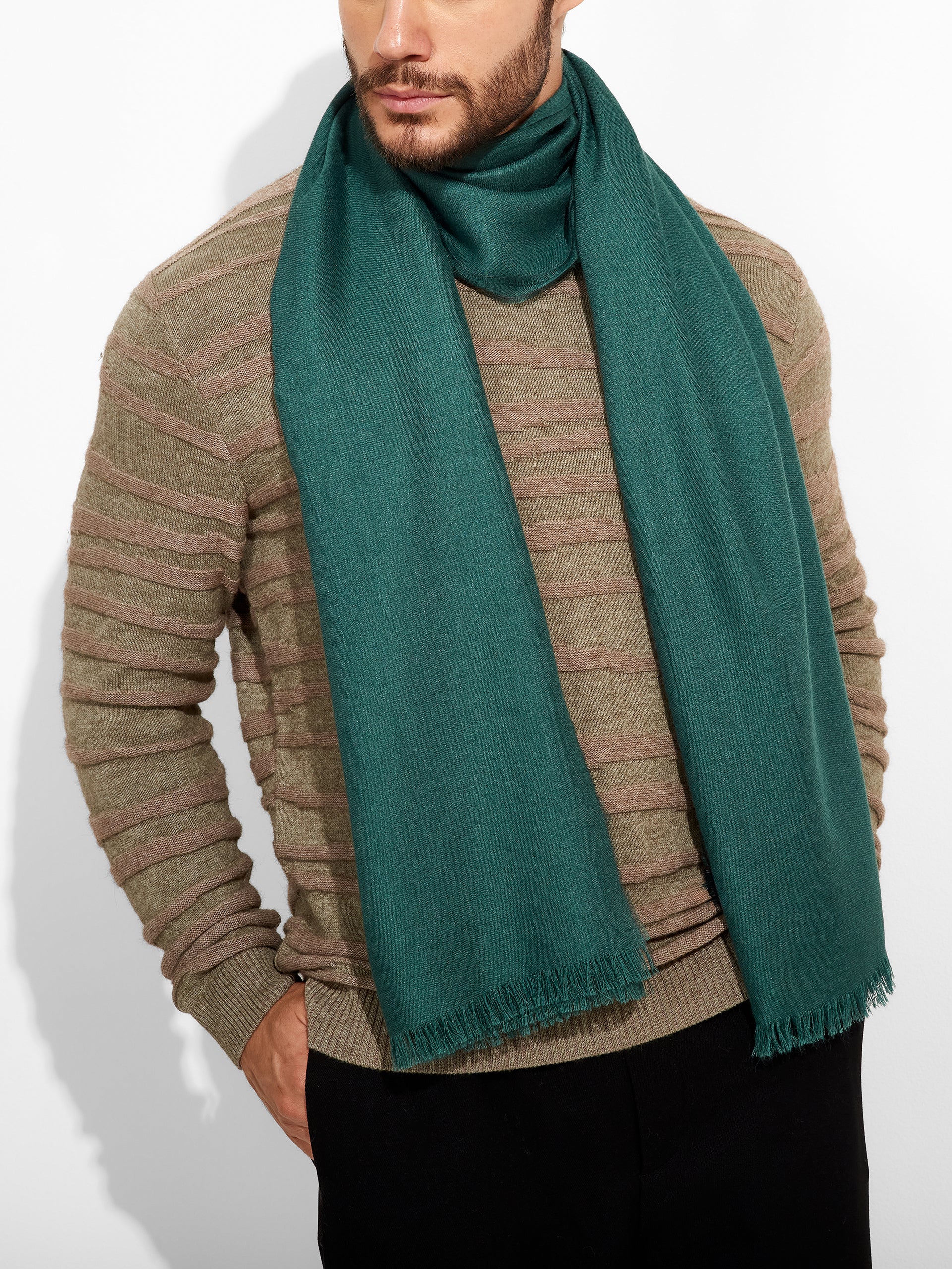 Teaberry Shawl Baby Alpaca Color Green - Image 5