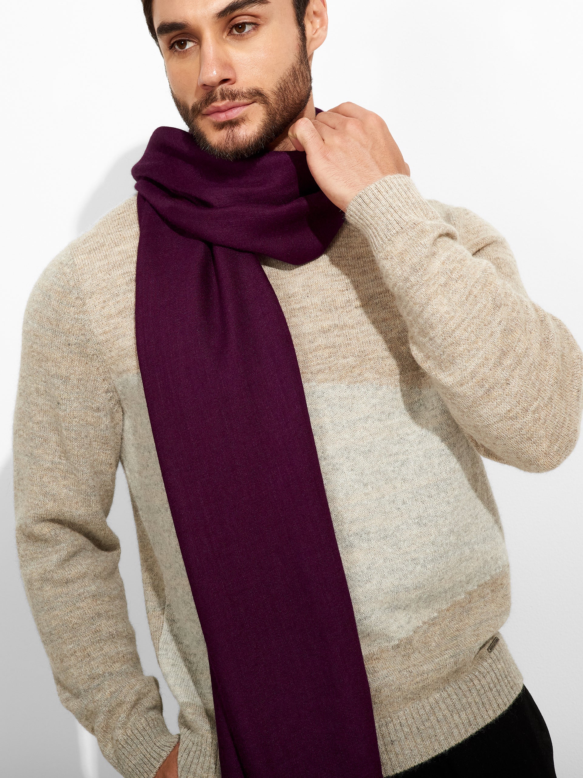 Teaberry Shawl Baby Alpaca Color Purple - Image 5