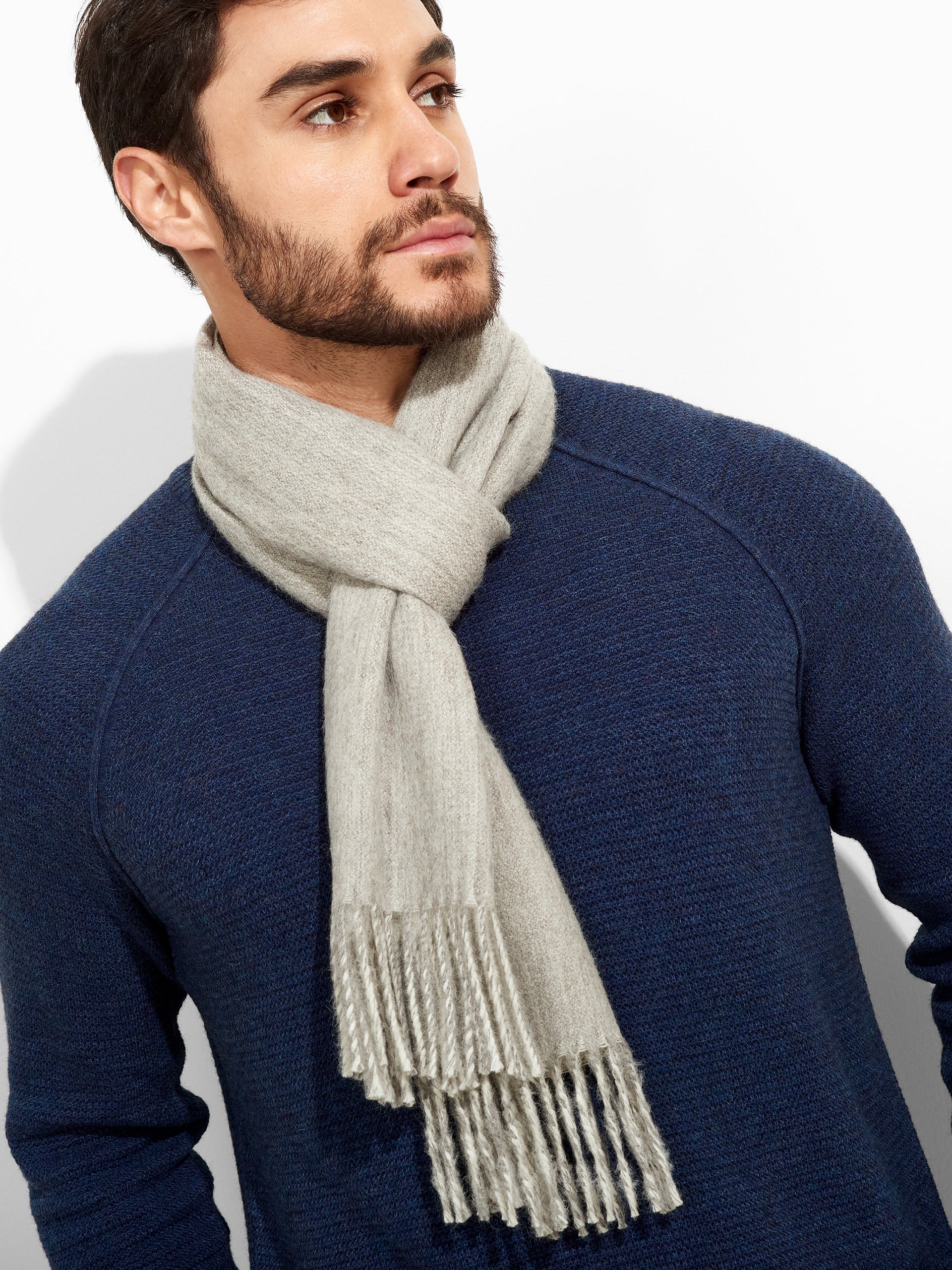 Tundra B Scarf Baby Alpaca Color Grey - Image 5
