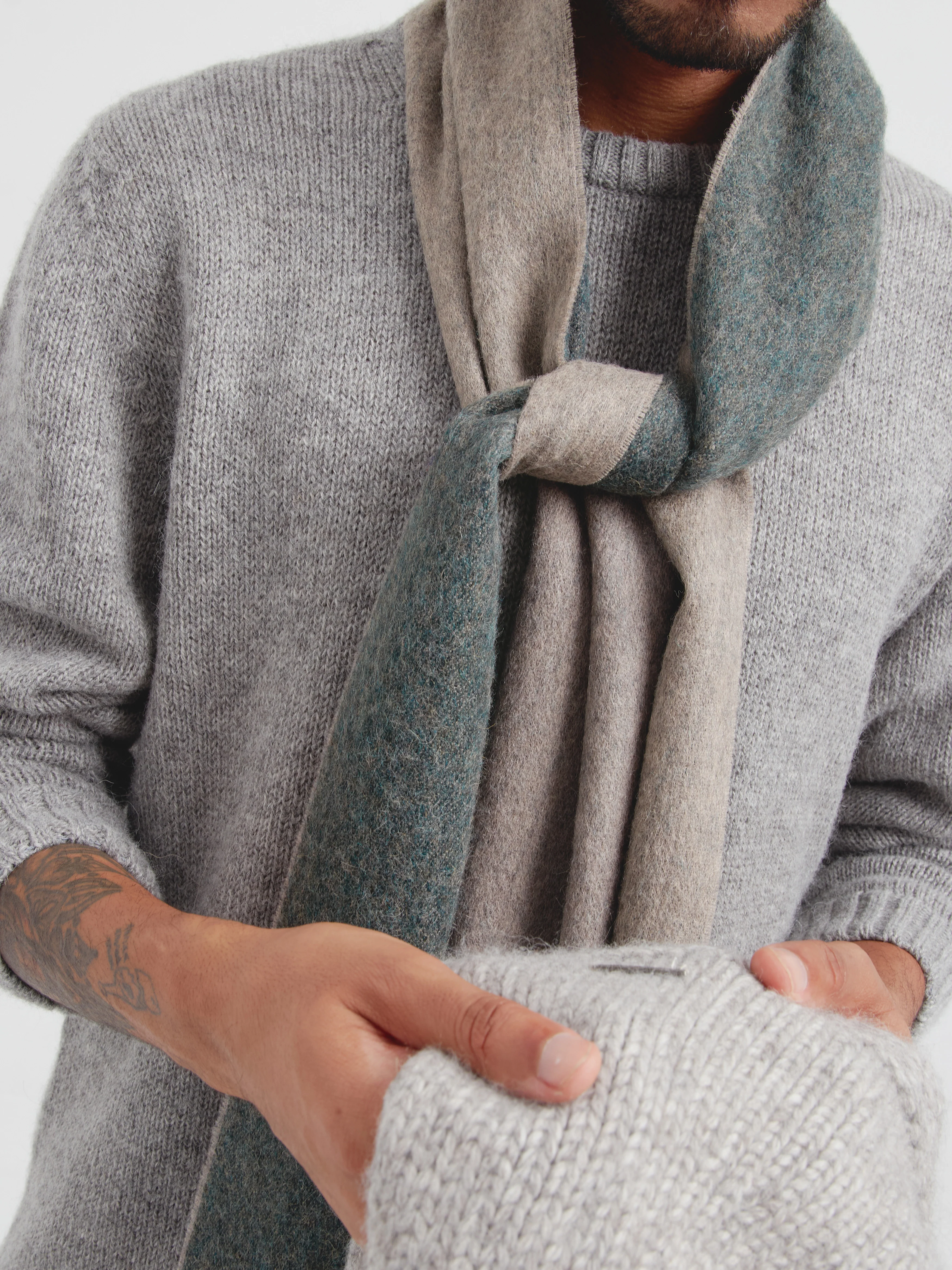 Tundra Scarf Baby Alpaca Color Green - Image 5