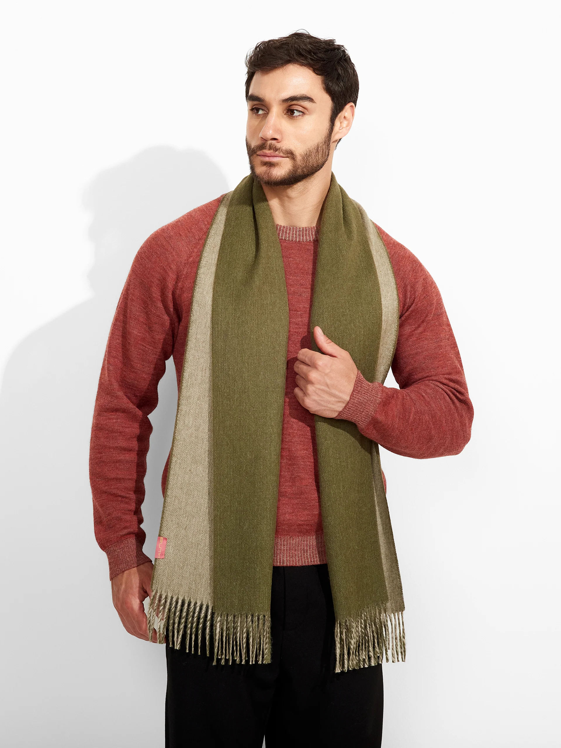 Tundra Scarf Baby Alpaca Color Green - Image 4