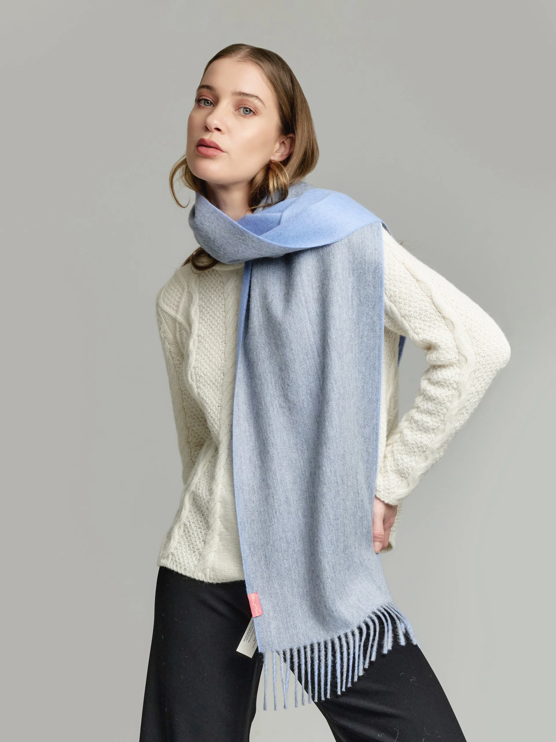 Tundra Scarf Baby Alpaca Color Light Blue