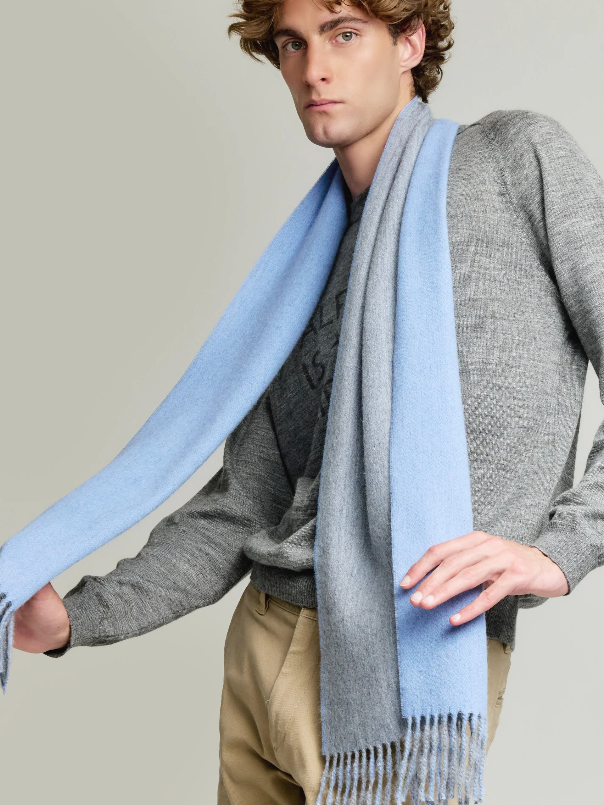 Tundra Scarf Baby Alpaca Color Light Blue - Image 5