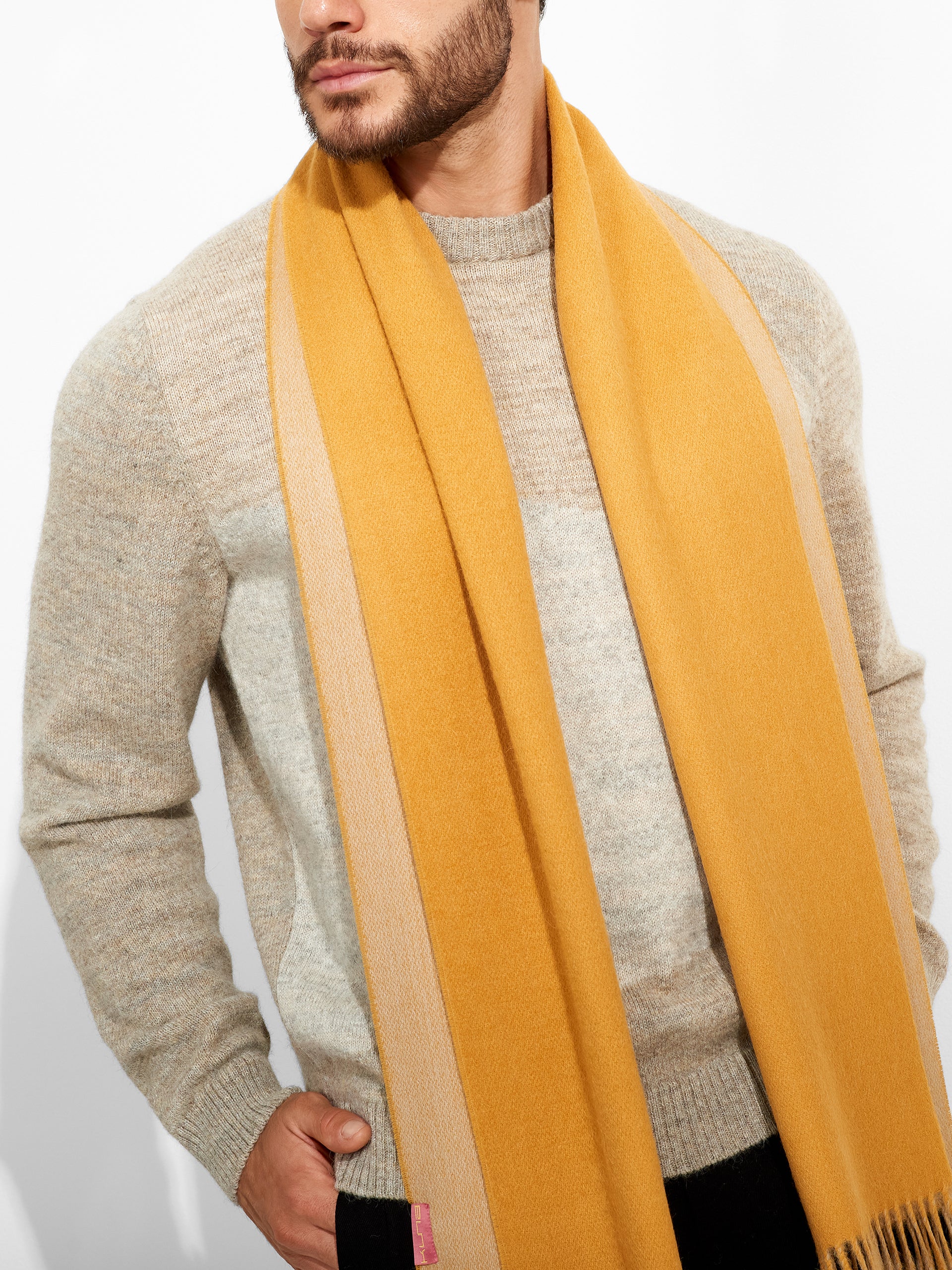 Tundra Scarf Baby Alpaca Color Yellow - Image 5
