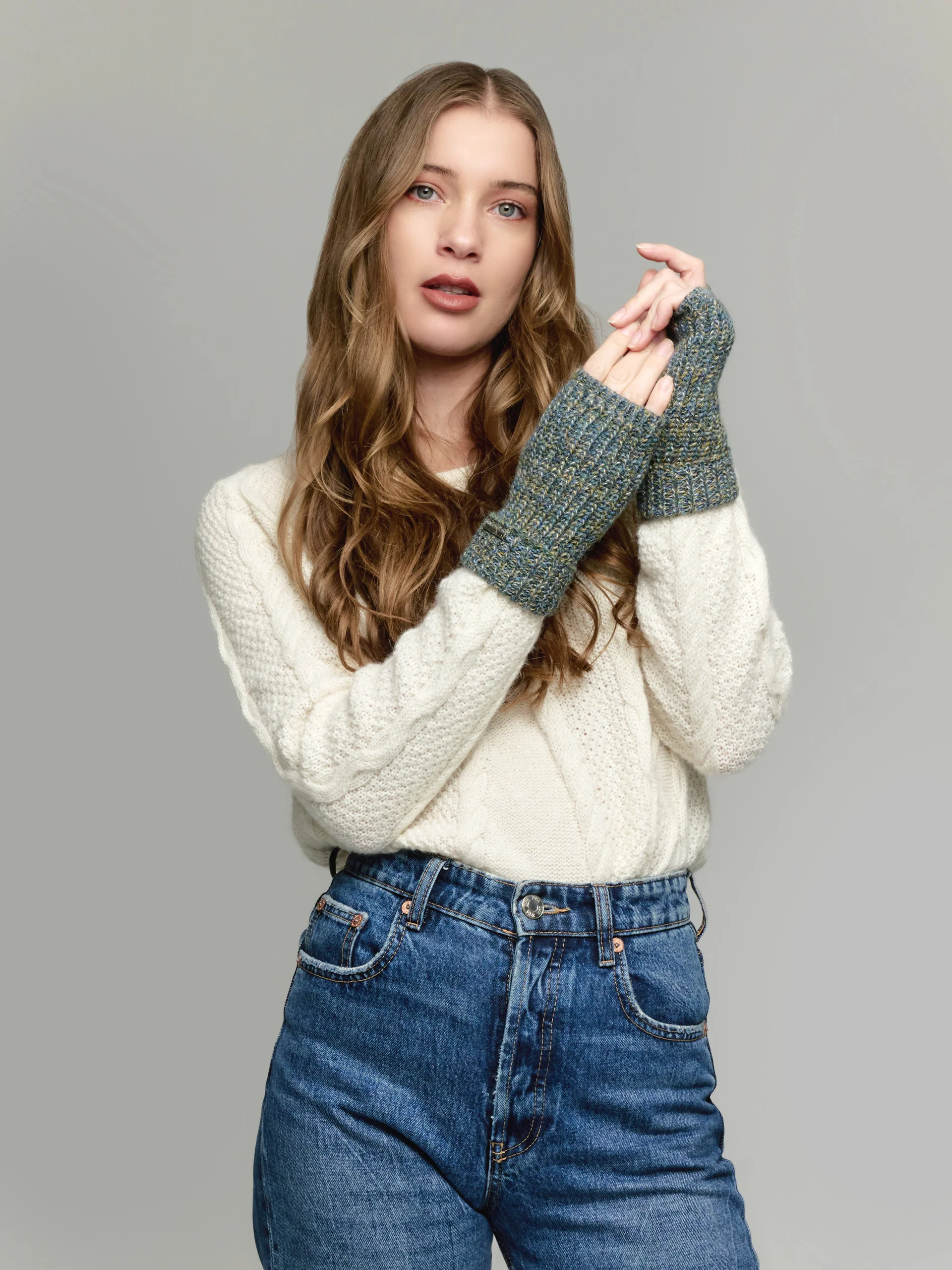 Ubicate Gloves Gloves Baby Alpaca Color Turquoise