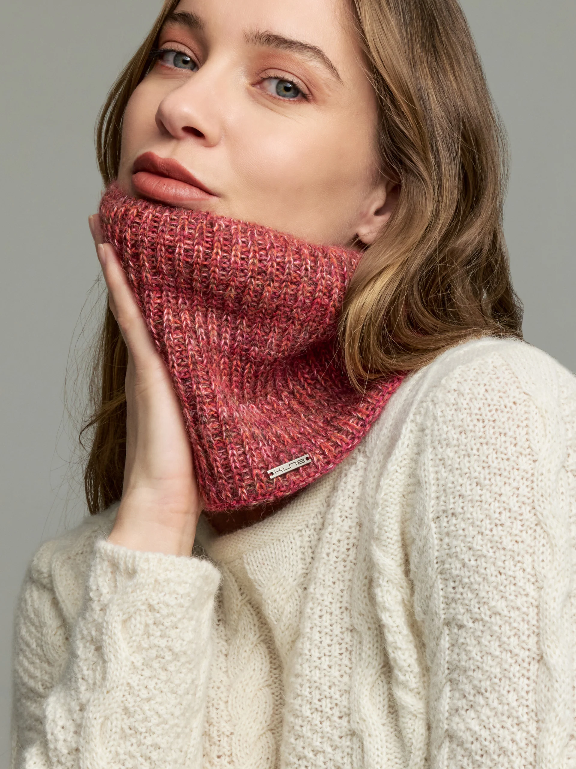 Ubicate Neck Scarf Baby Alpaca Color Red - Image 3