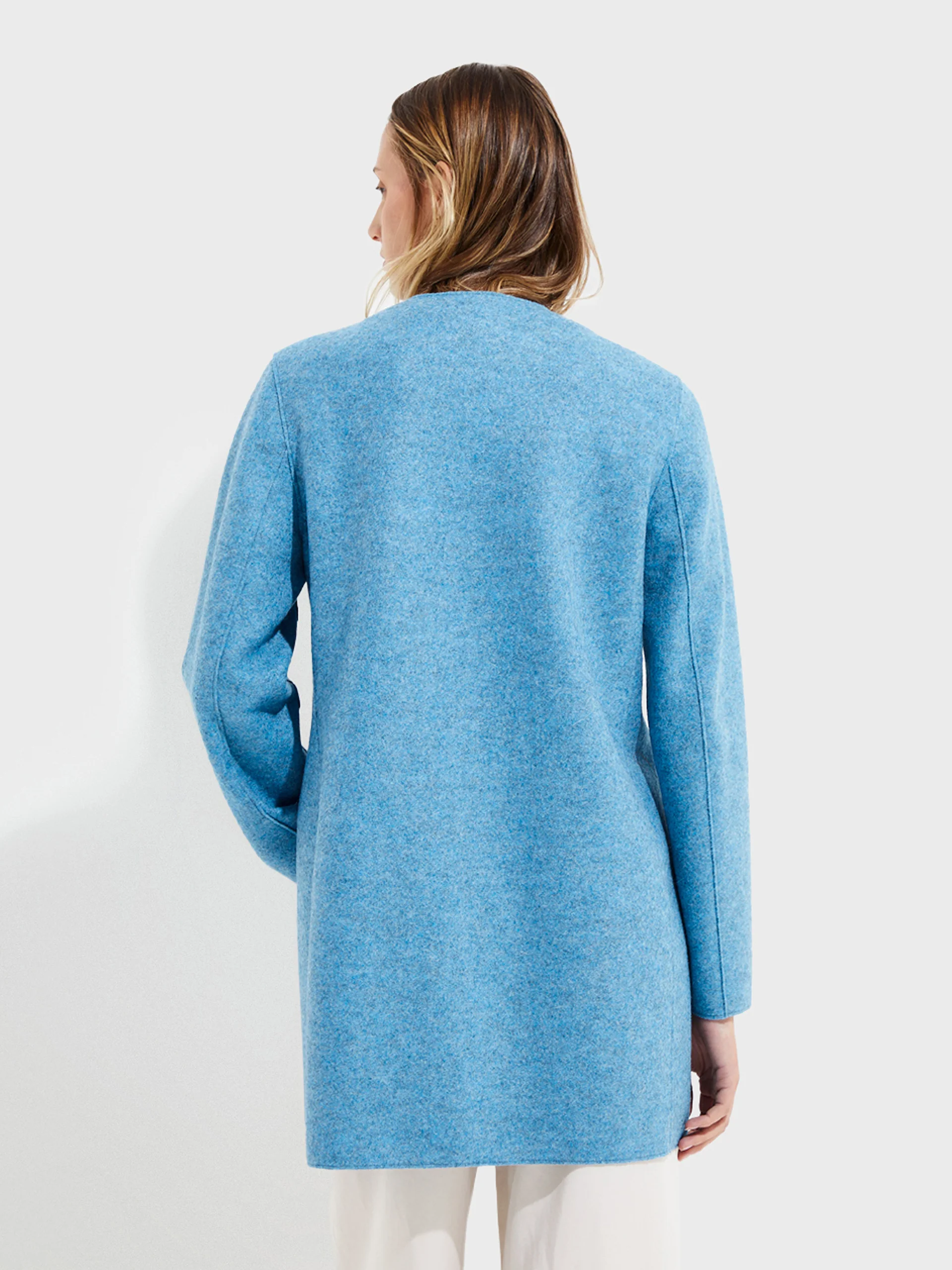Urdina Coat Alpaca And Wool Color Blue - Image 3