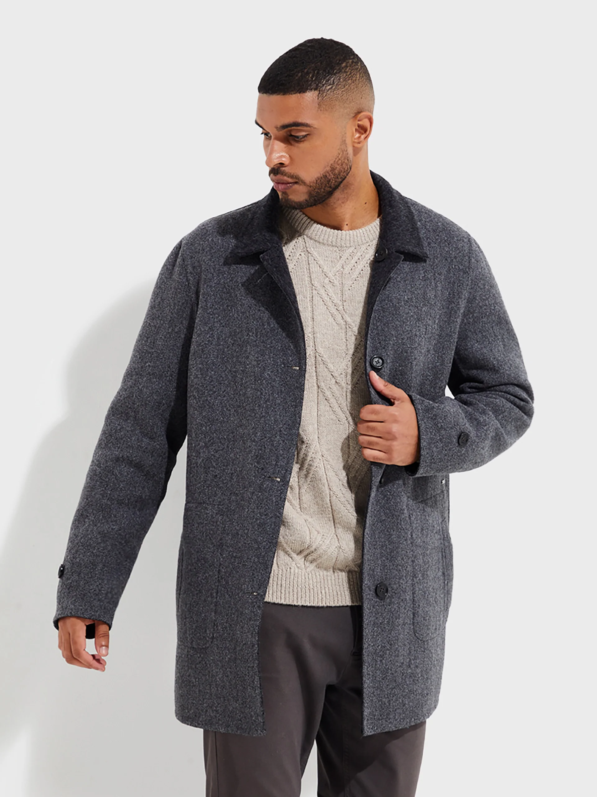 Valiente Coat Baby Alpaca Color Grey - Image 8