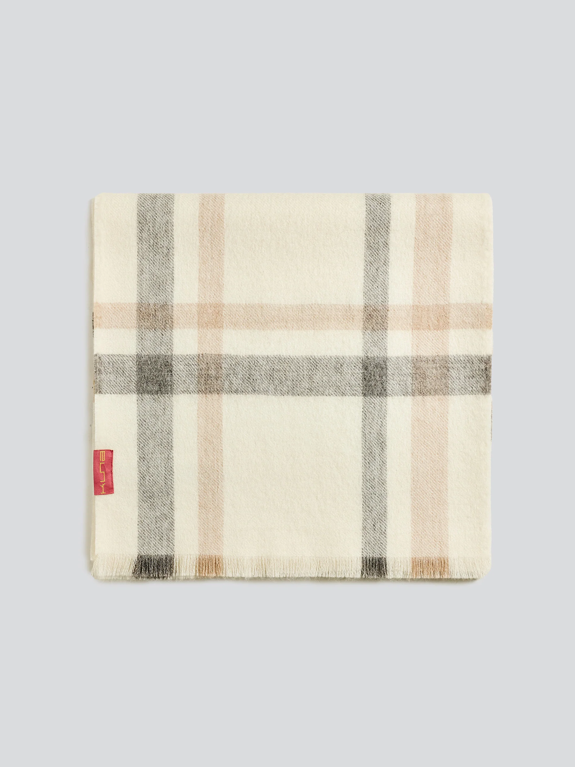Vallejos Eco Scarf Baby Alpaca Color Ecru - Image 2