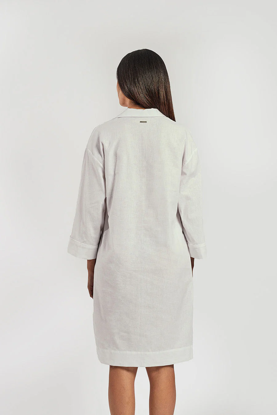 Vietnam Dress Linen Color White - Image 3