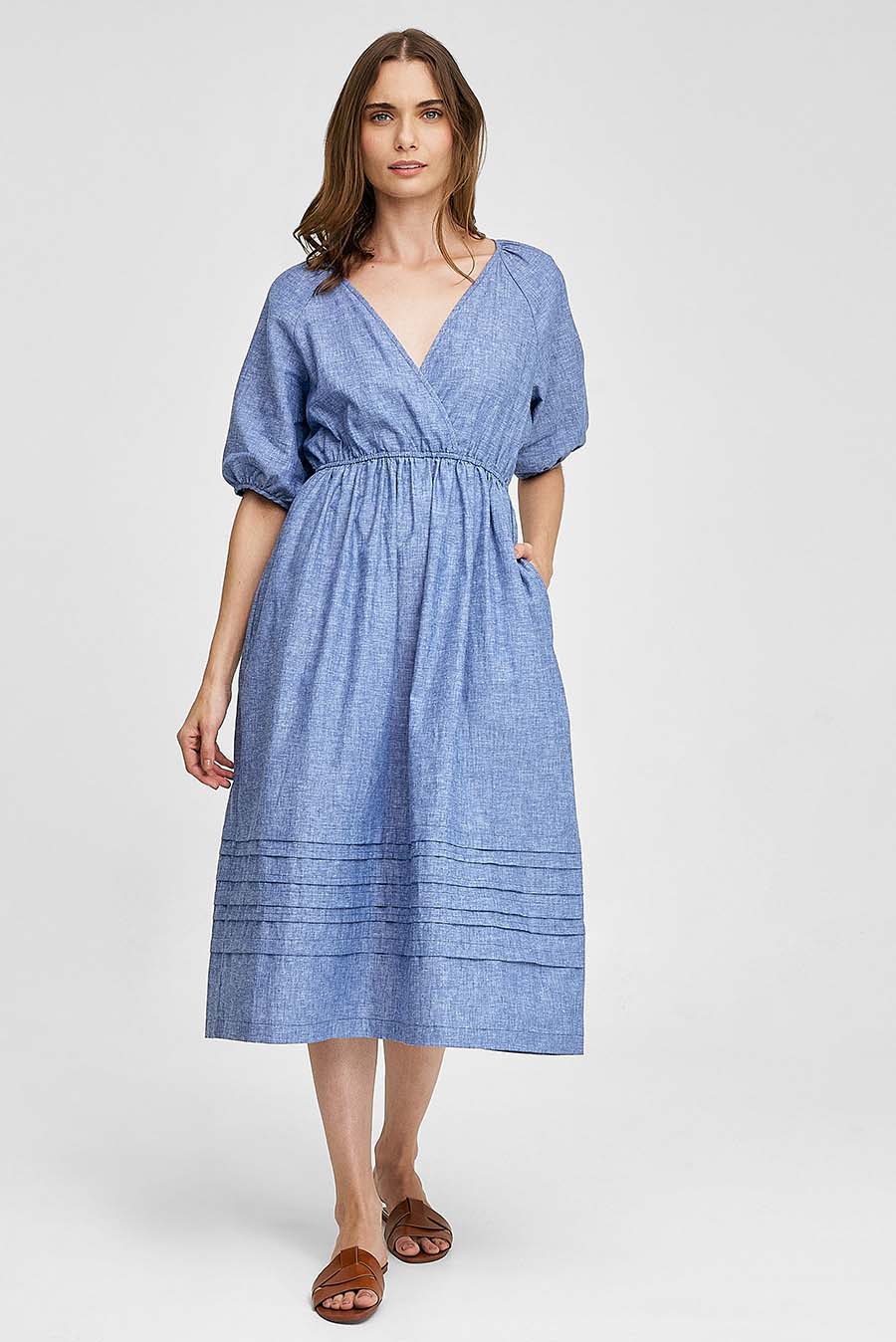 Waist Dress Line Color Blue - Image 4
