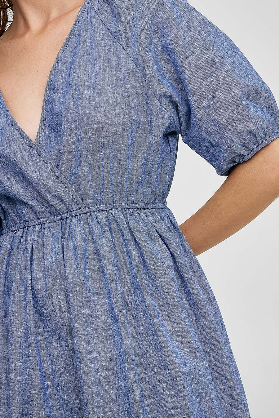 Waist Dress Line Color Blue - Image 5
