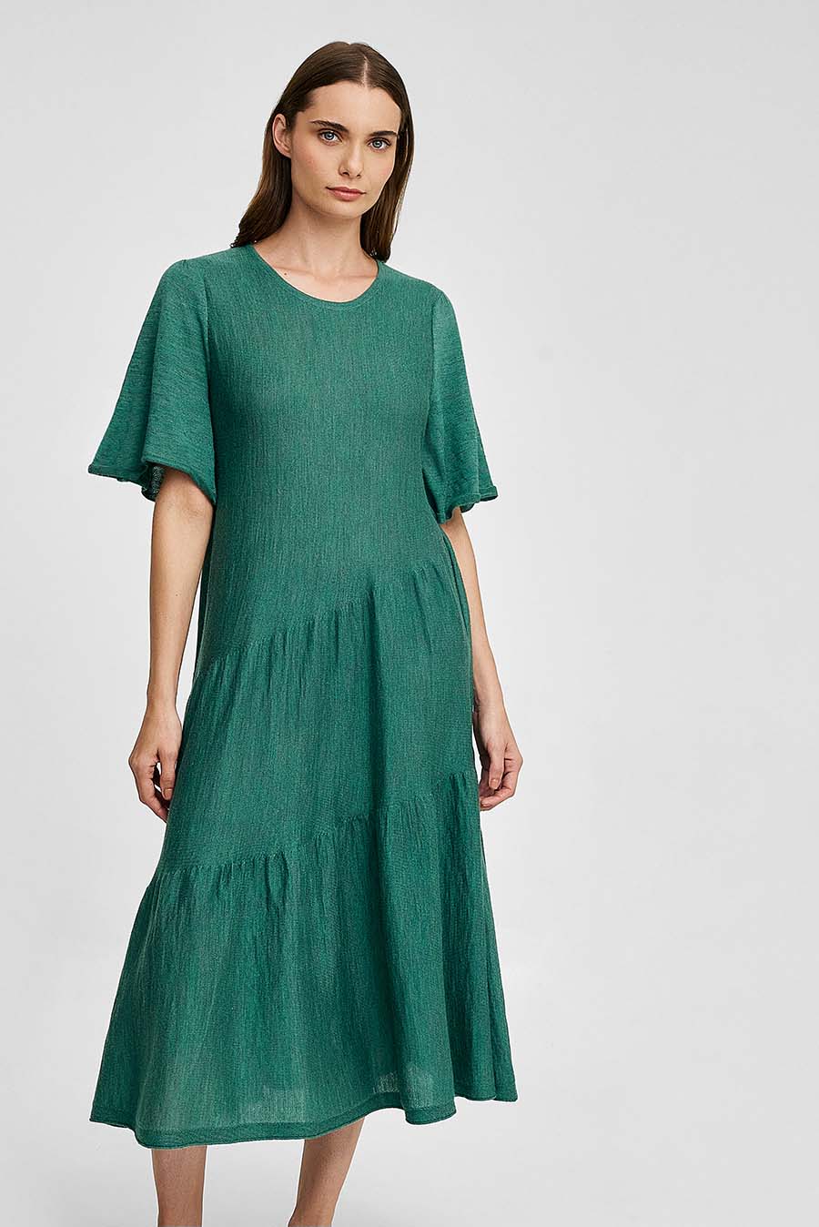 Wave Dress Baby Alpaca Color Green - Image 2