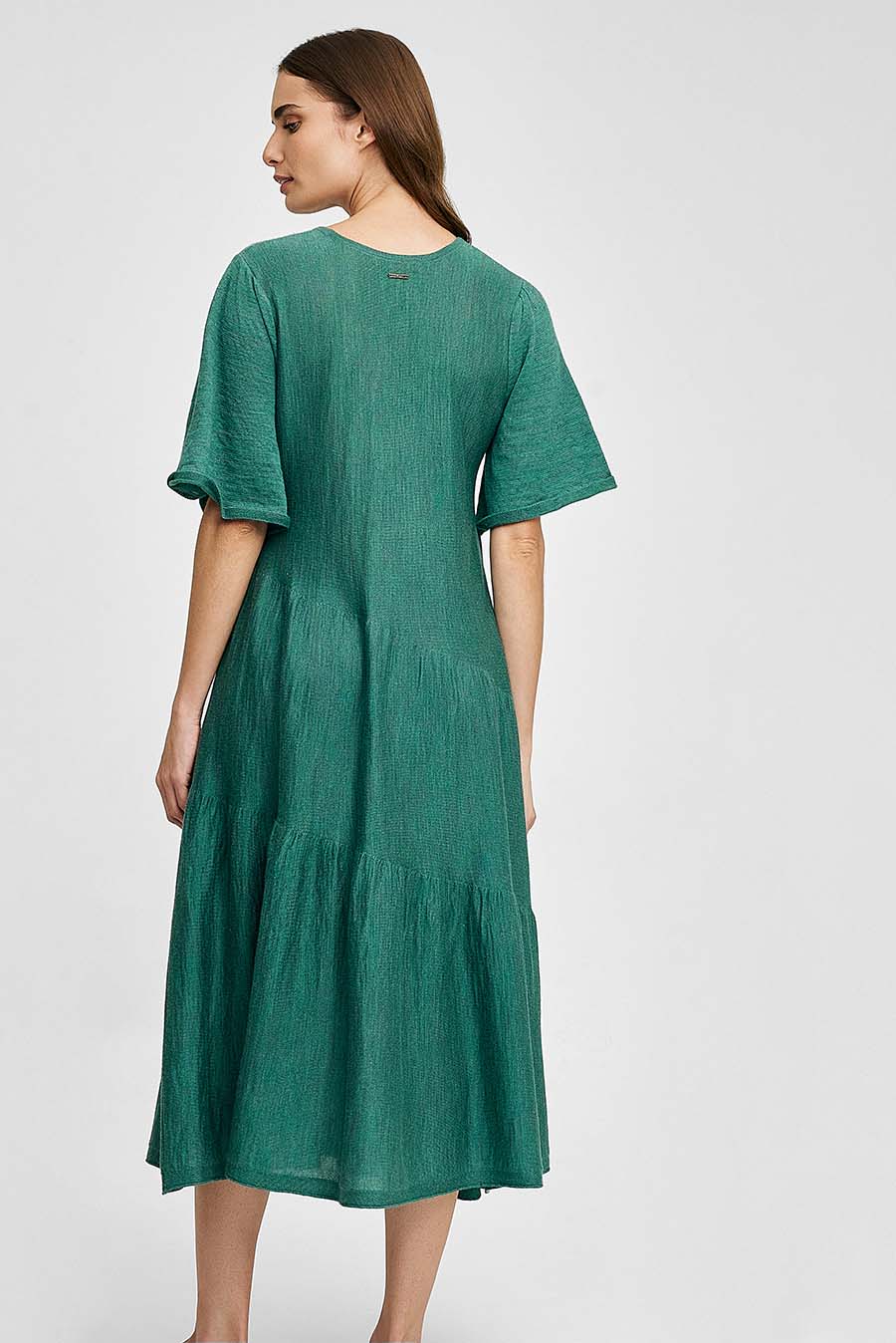 Wave Dress Baby Alpaca Color Green - Image 3