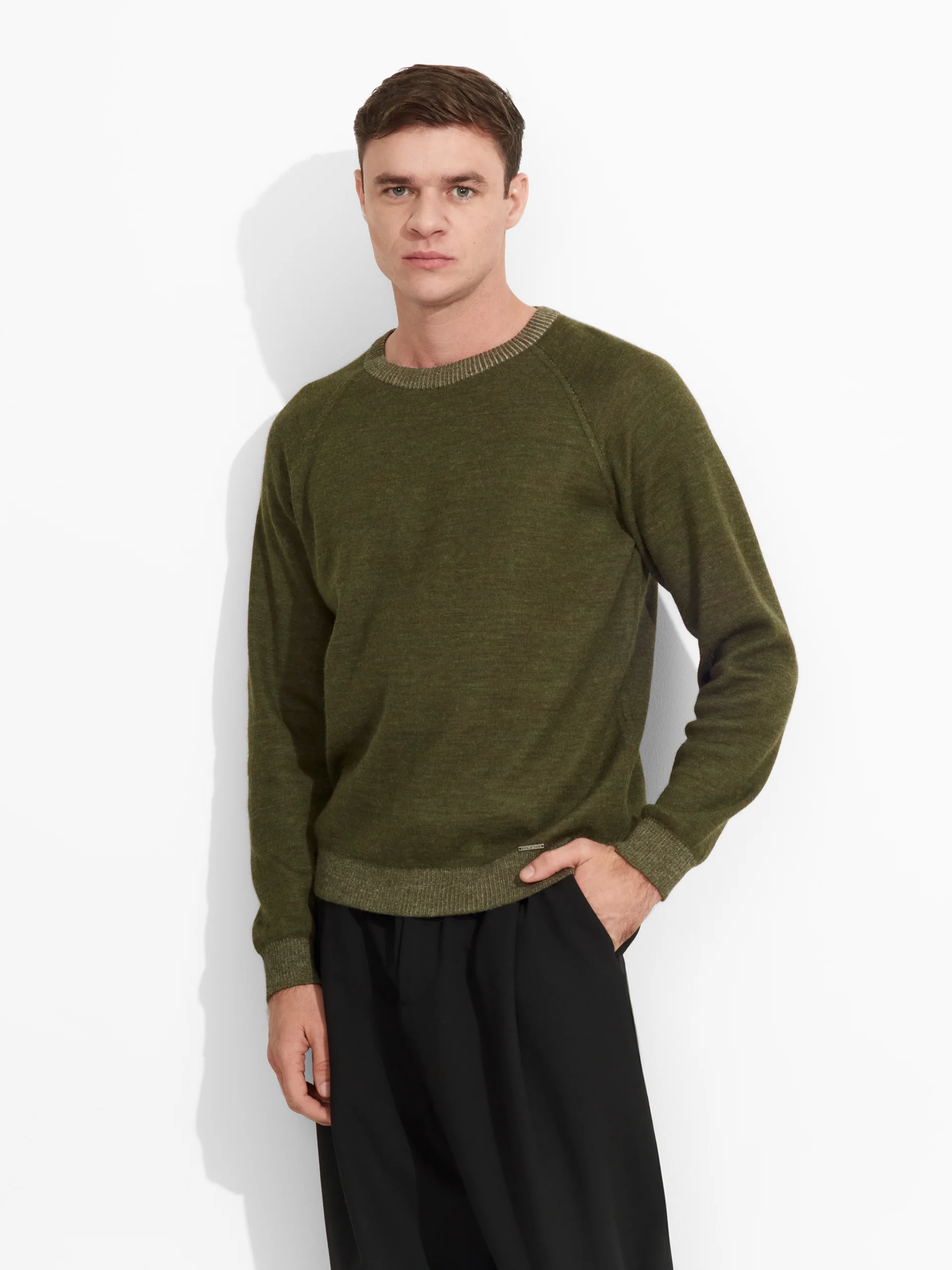Vittorio Sweater Baby Alpaca Color Green - Image 3