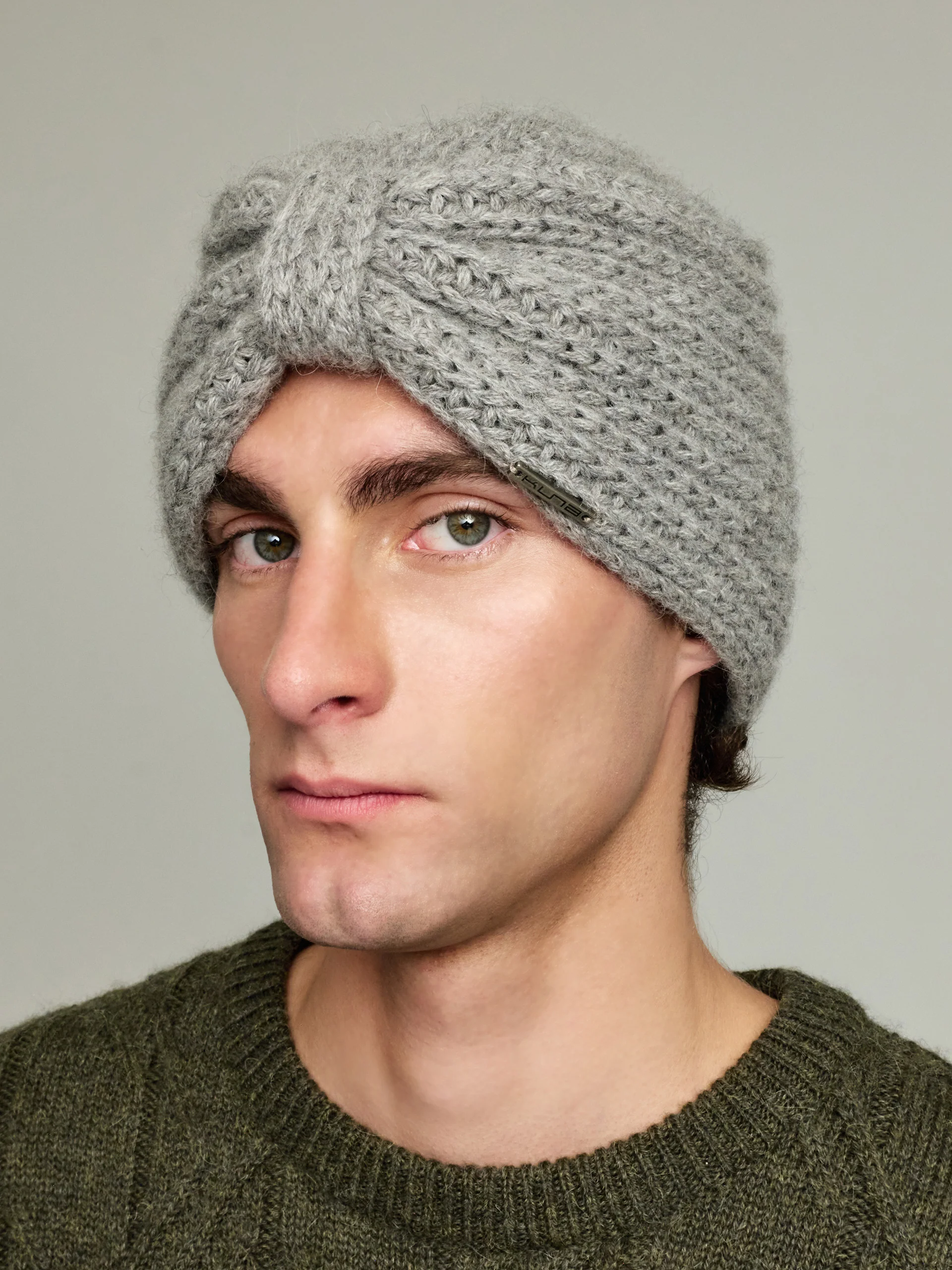 Vulcano Hat Baby Alpaca Color Grey - Image 5