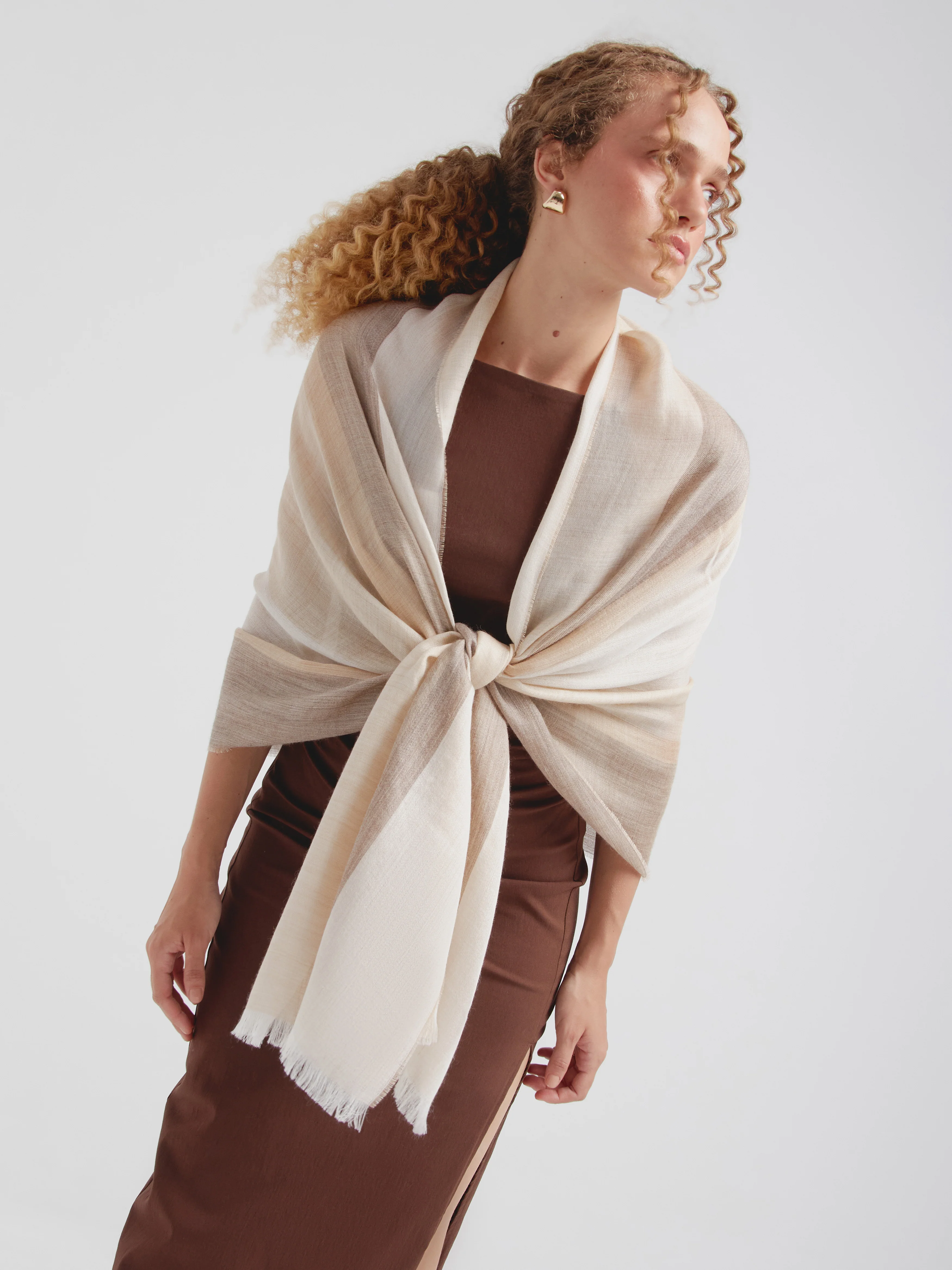 Wicht Shawl Baby Alpaca Color Beige