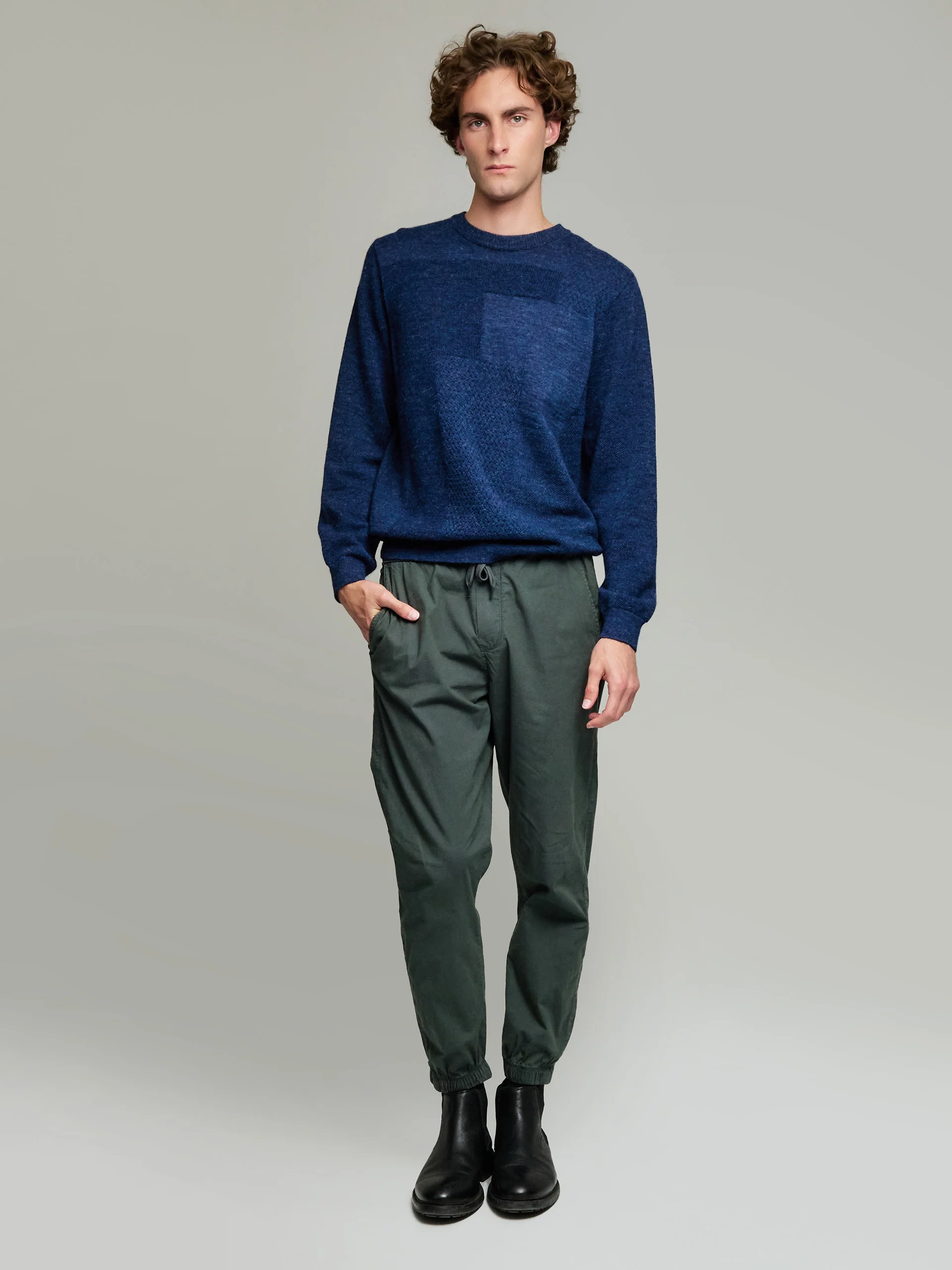Yack Sweater Baby Alpaca Color Blue - Image 4