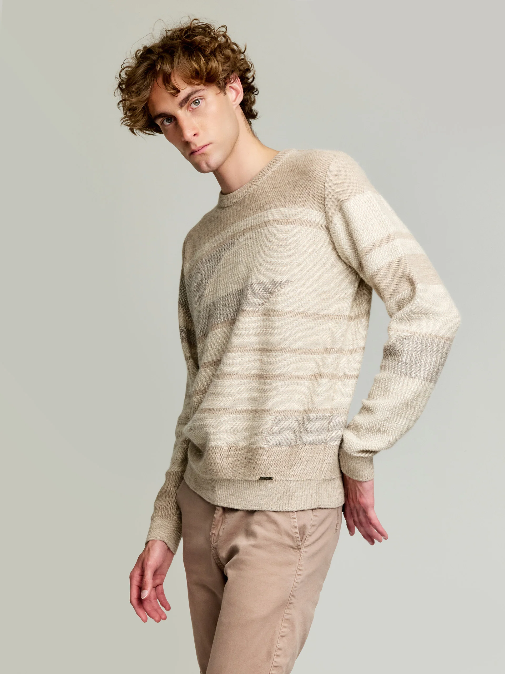 Yackson Sweater Baby Alpaca Color Beige - Image 2